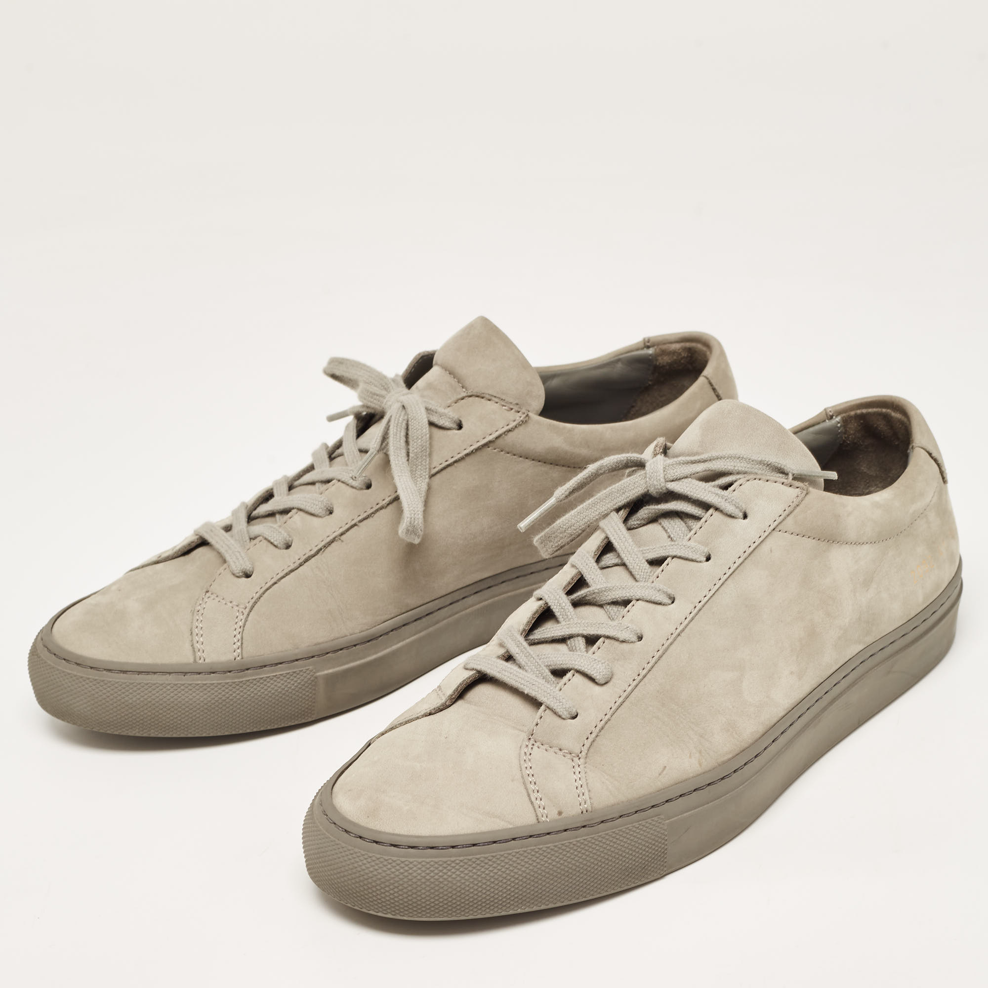 

Common Projects Grey Nubuck Leather Achilles Sneakers Size
