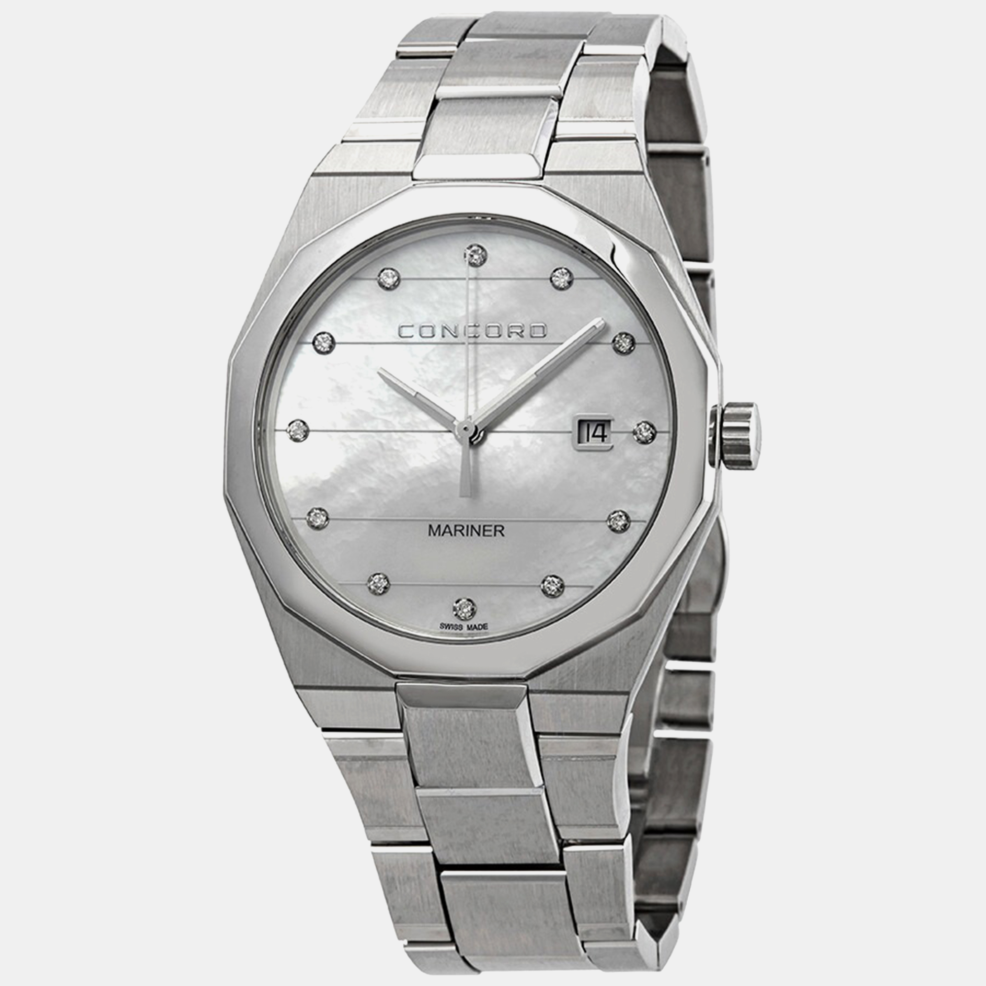 

Concord White MOP Diamond Stainless Steel Mariner