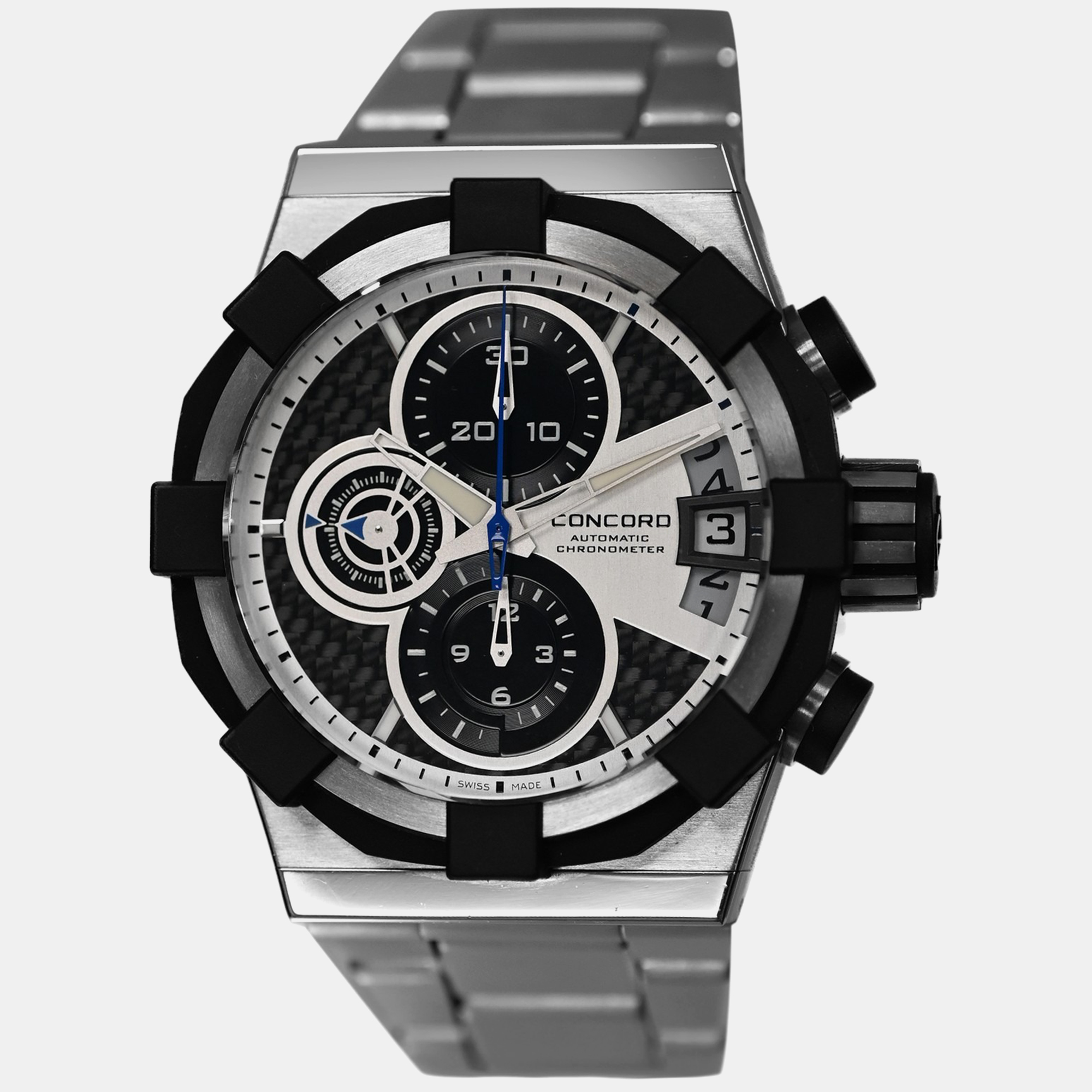 

Concord C1 01.5.14.1001 Automatic Stainless Steel Men's Wristwatch 45 mm, Black