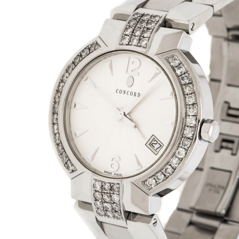 

Concord Silver White Stainless Steel Diamonds La Scala