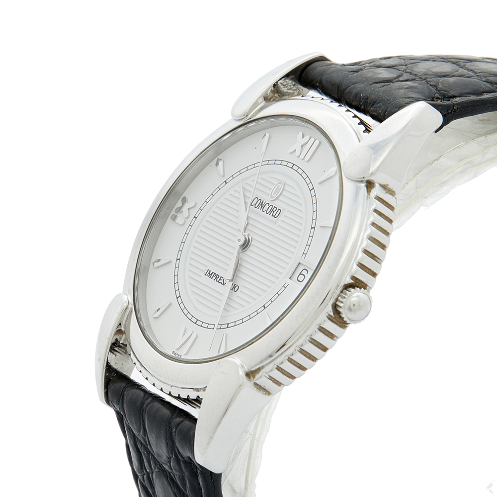 

Concord White Stainless Steel Leather Impresario