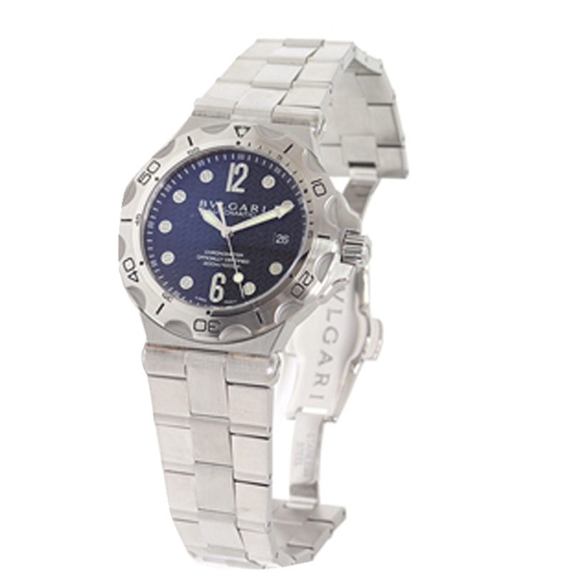 

Bvlgari Black Stainless Steel Diagono Automatic DP42SSD Men's Wristwatch