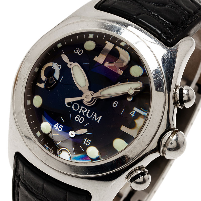 

Corum Black Stainless Steel Boutique Bubble Men's Wristwatch