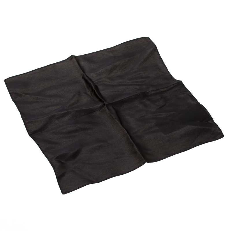 

D & G Black Silk Satin Pocket Square