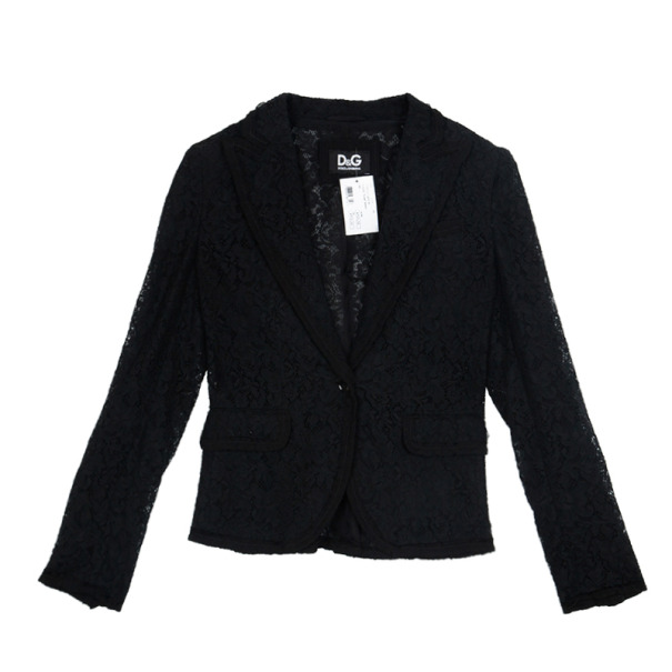 Pre Owned D and G Single Breasted Lace Jacket S