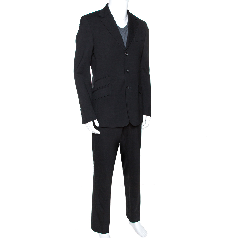 

D&G Black Wool Tailored Suit
