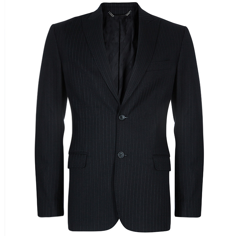 D&G Men's Black Striped Blazer M/L
