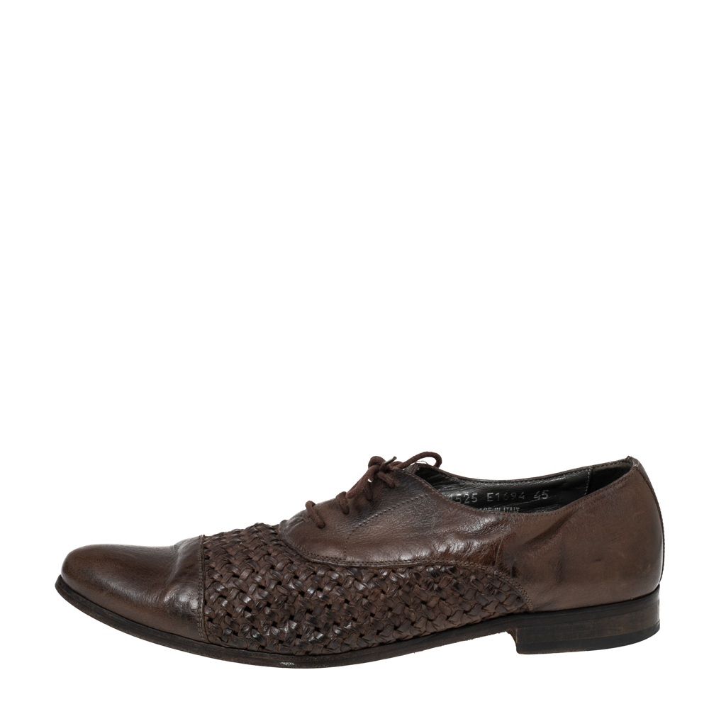 

D&G Brown Leather Lace Up Derby Size