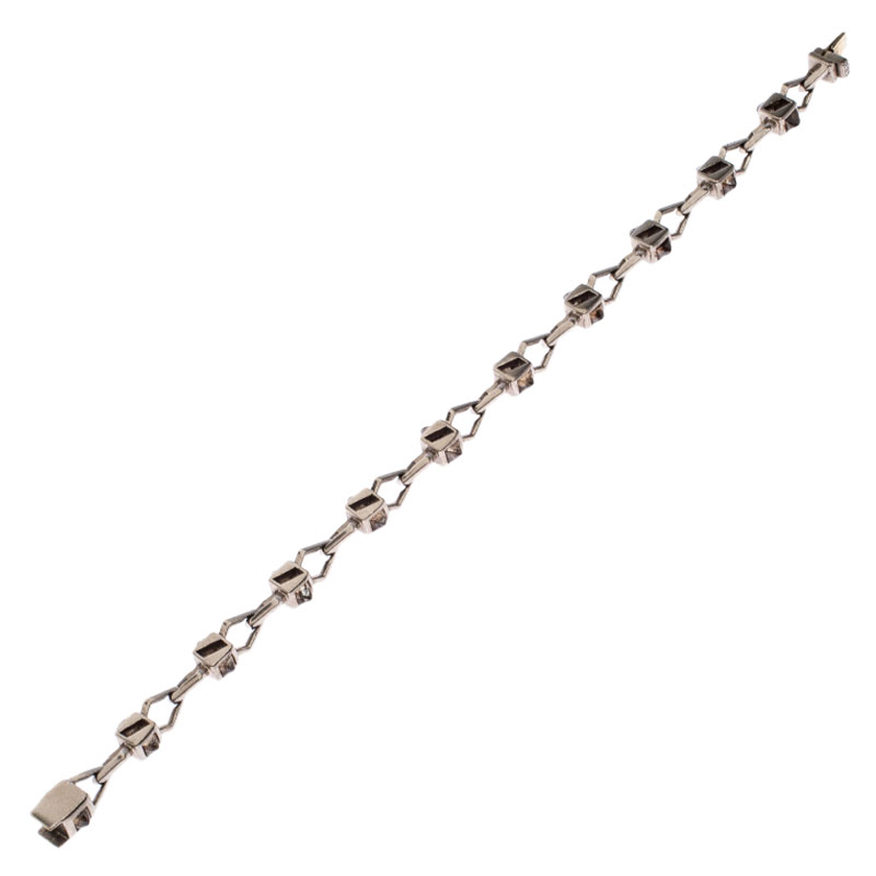 

Stephen Webster for De Beers 18K White Gold and Diamond Barbed Wire Bracelet, Silver
