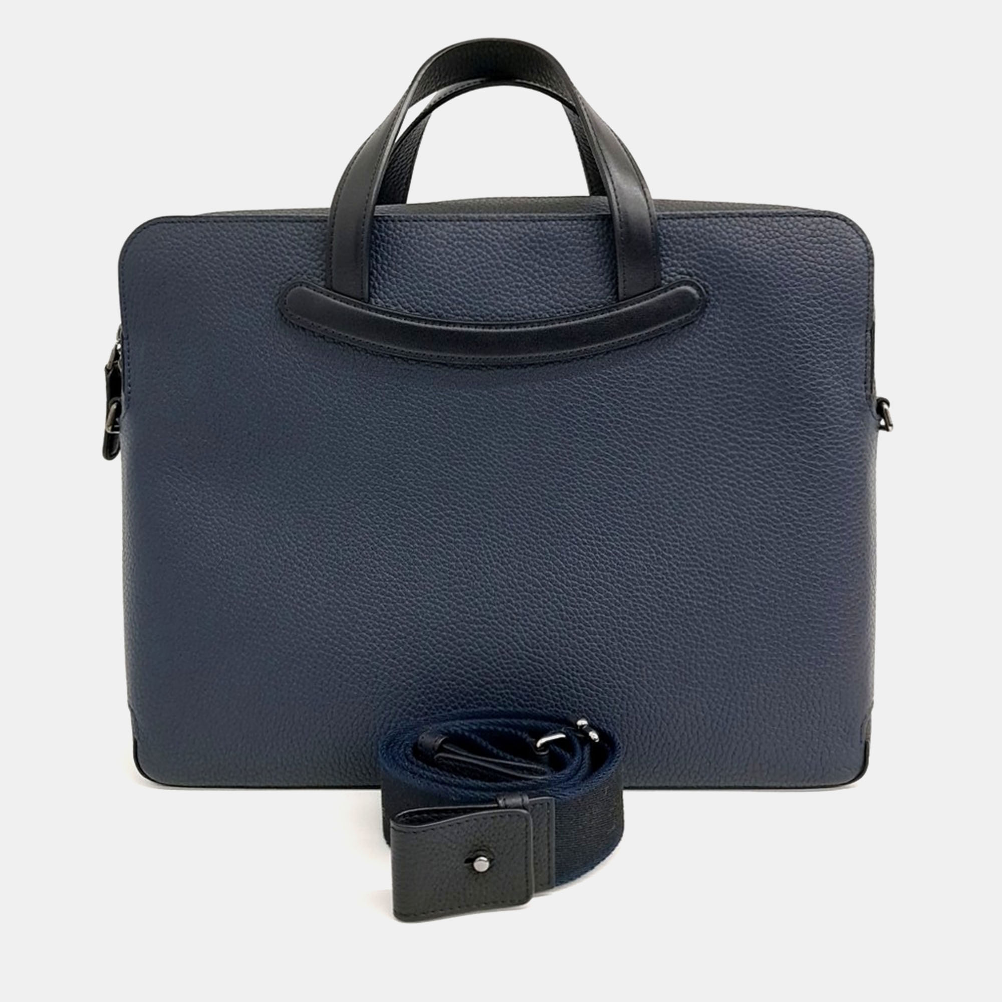 

Delvaux Blue Leather X Rene Magritte Collaboration Computer Bag