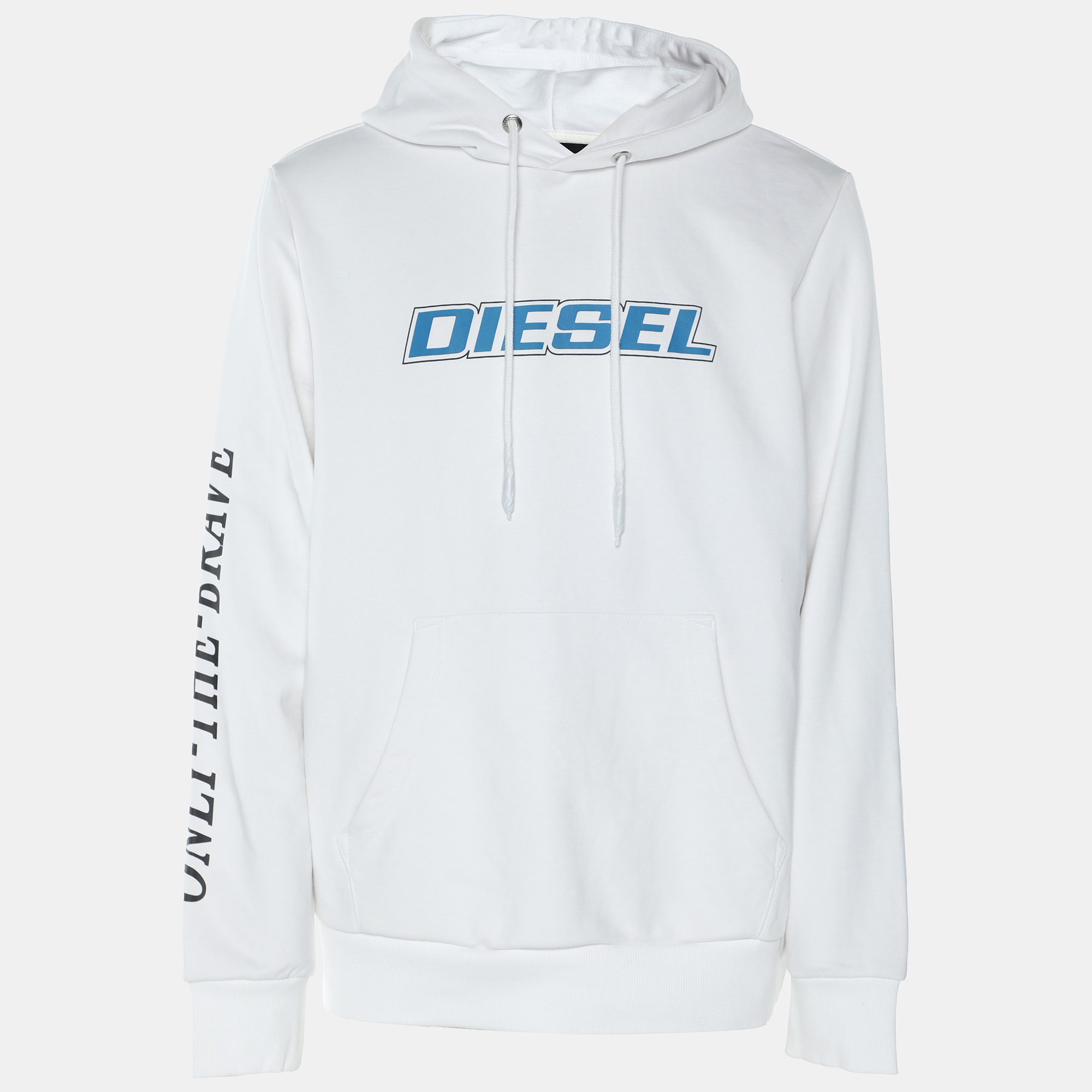 

Diesel White Jersey Only The Brave Hoodie M