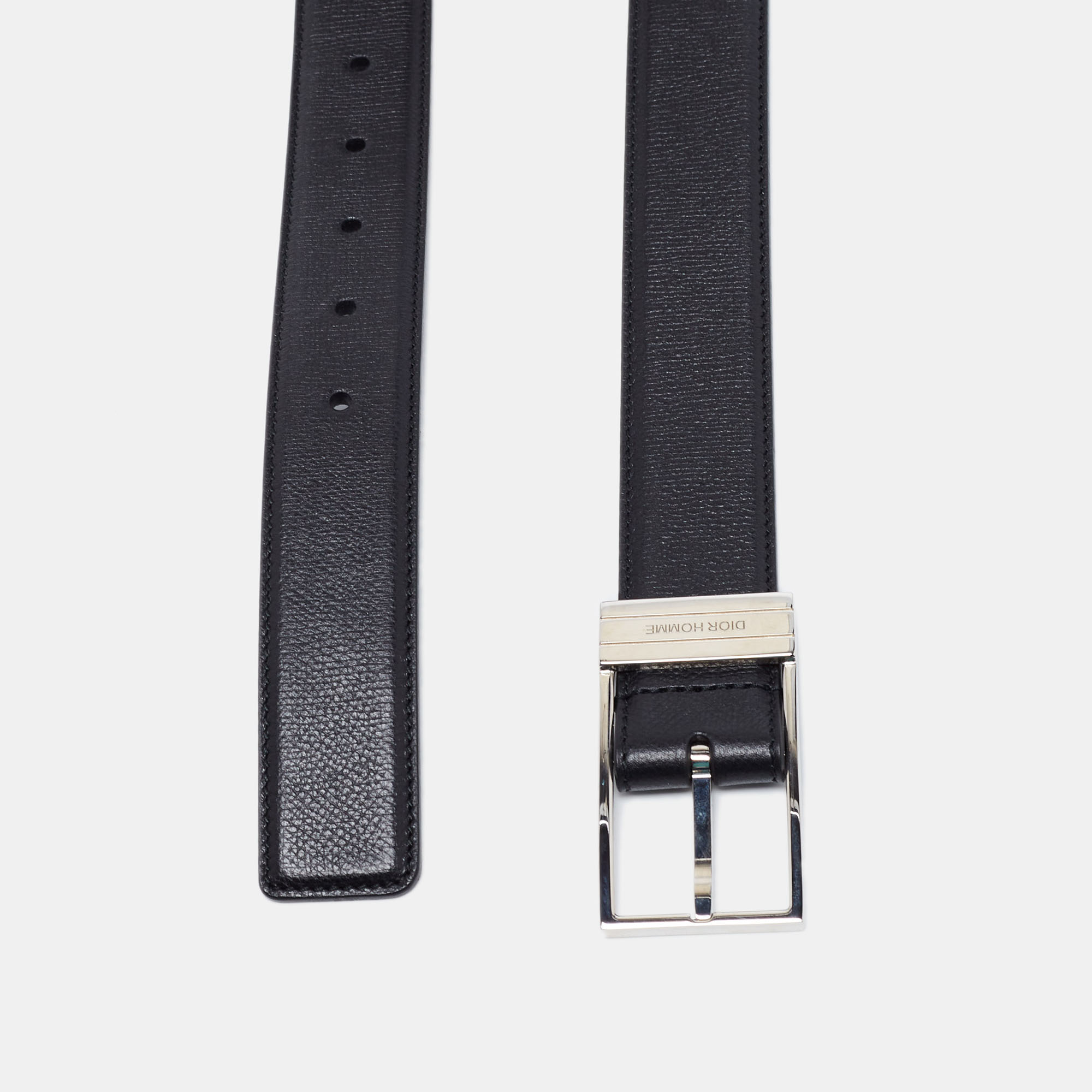 

Dior Homme Black Leather Buckle Belt