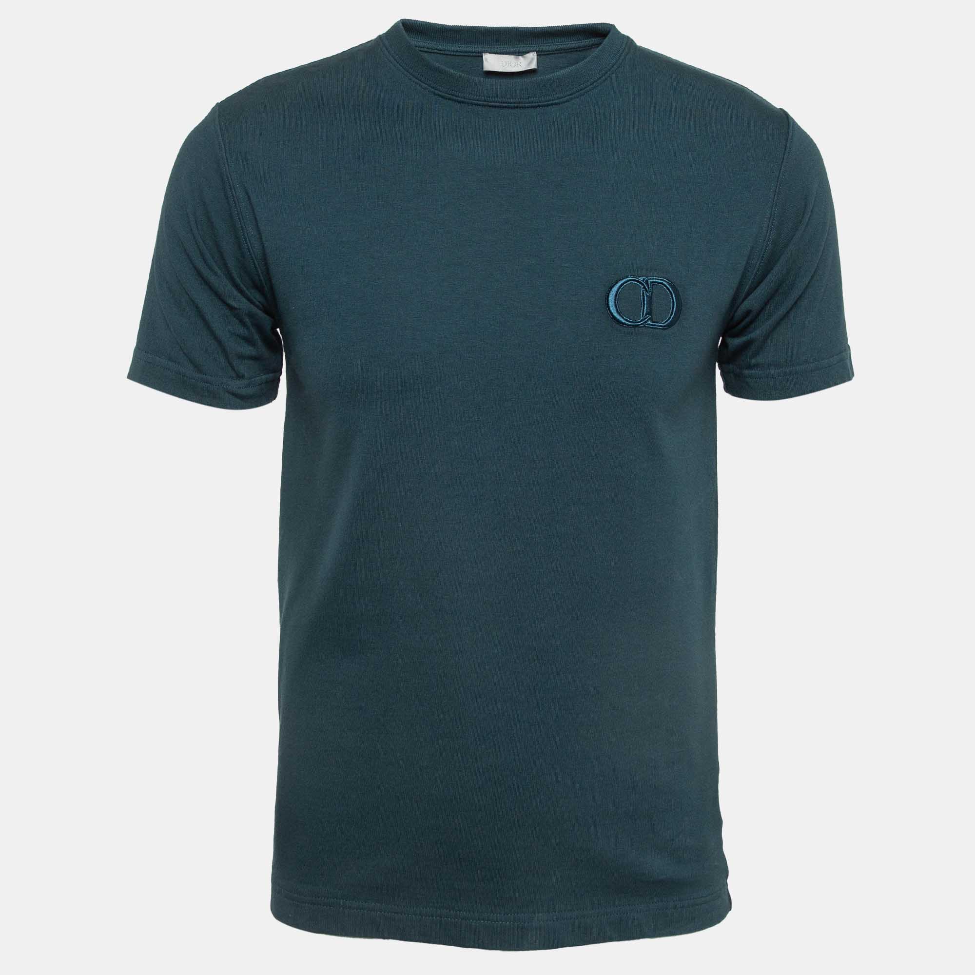 

Dior Homme Teal Blue CD Icon Cotton T-Shirt XS