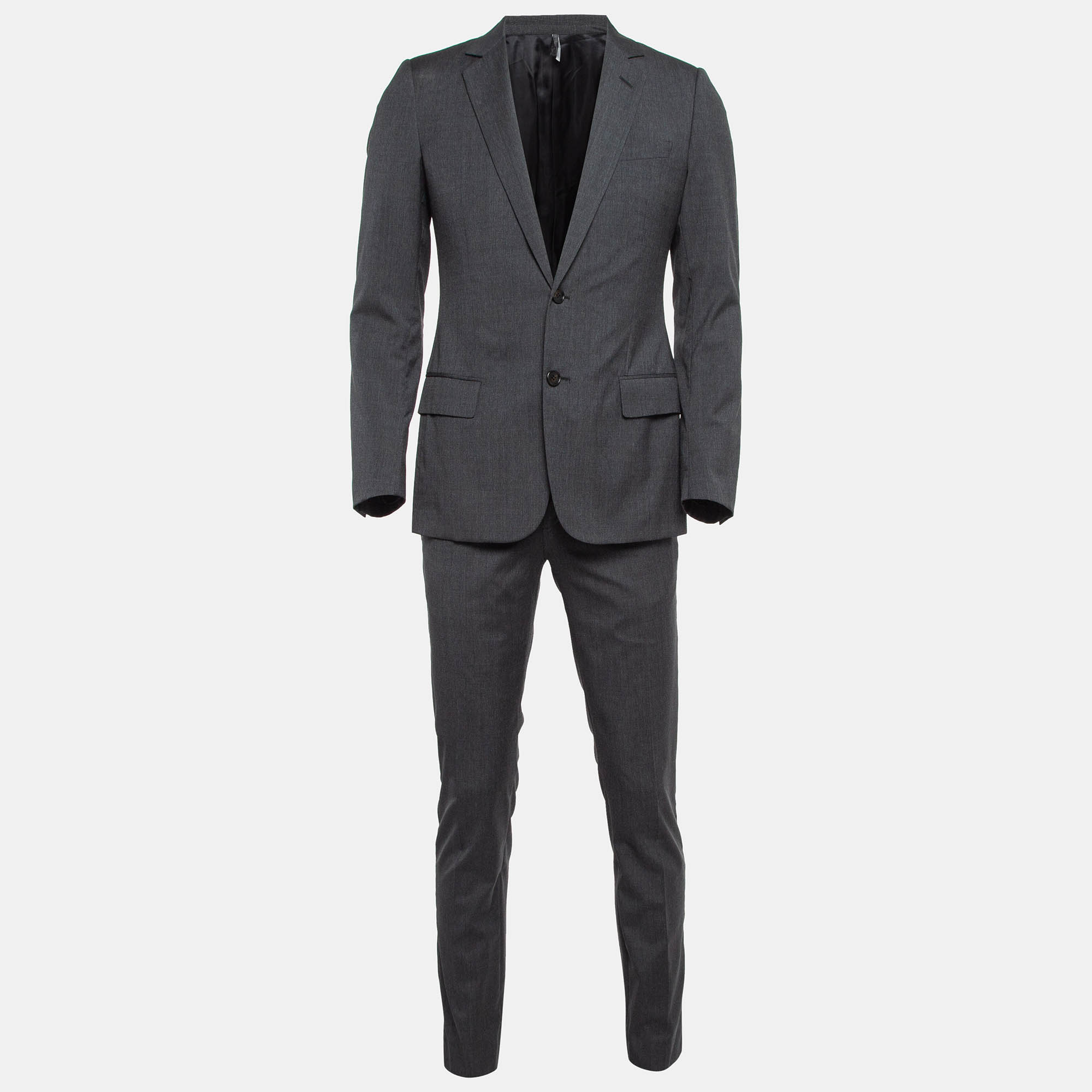 

Dior Home Grey Wool Single Breasted Pants Suit S