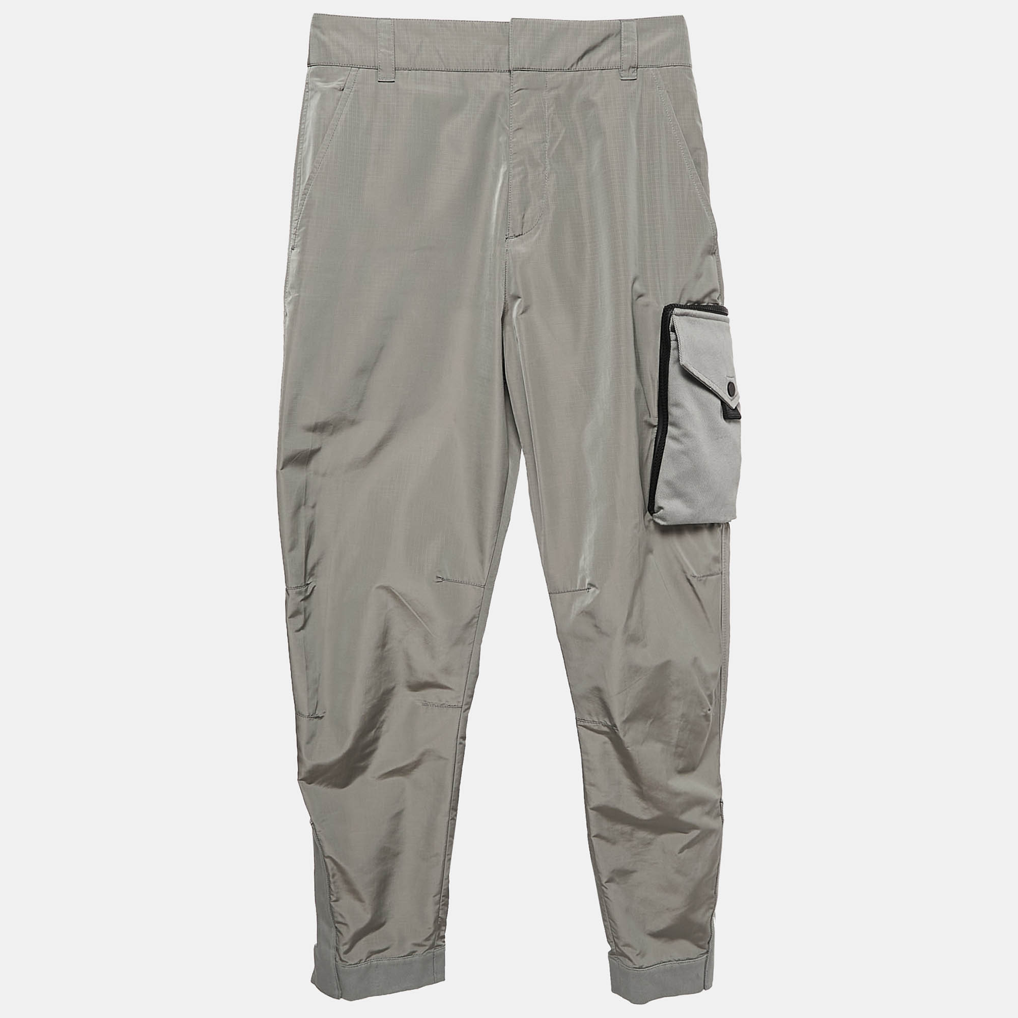 

Dior Homme Grey Ripstop Nylon Cargo Pants XS