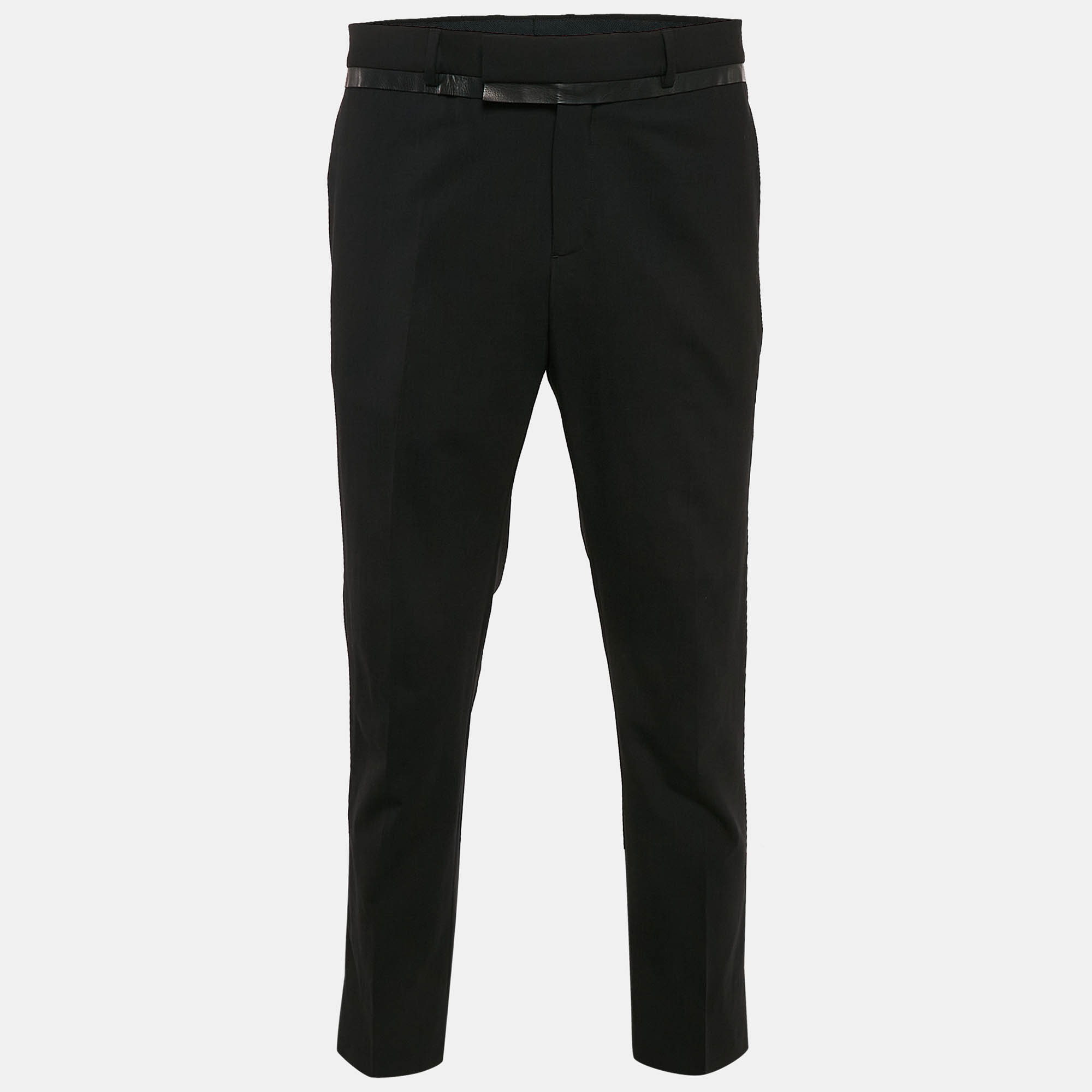 

Dior Homme Black Wool Formal Trousers M