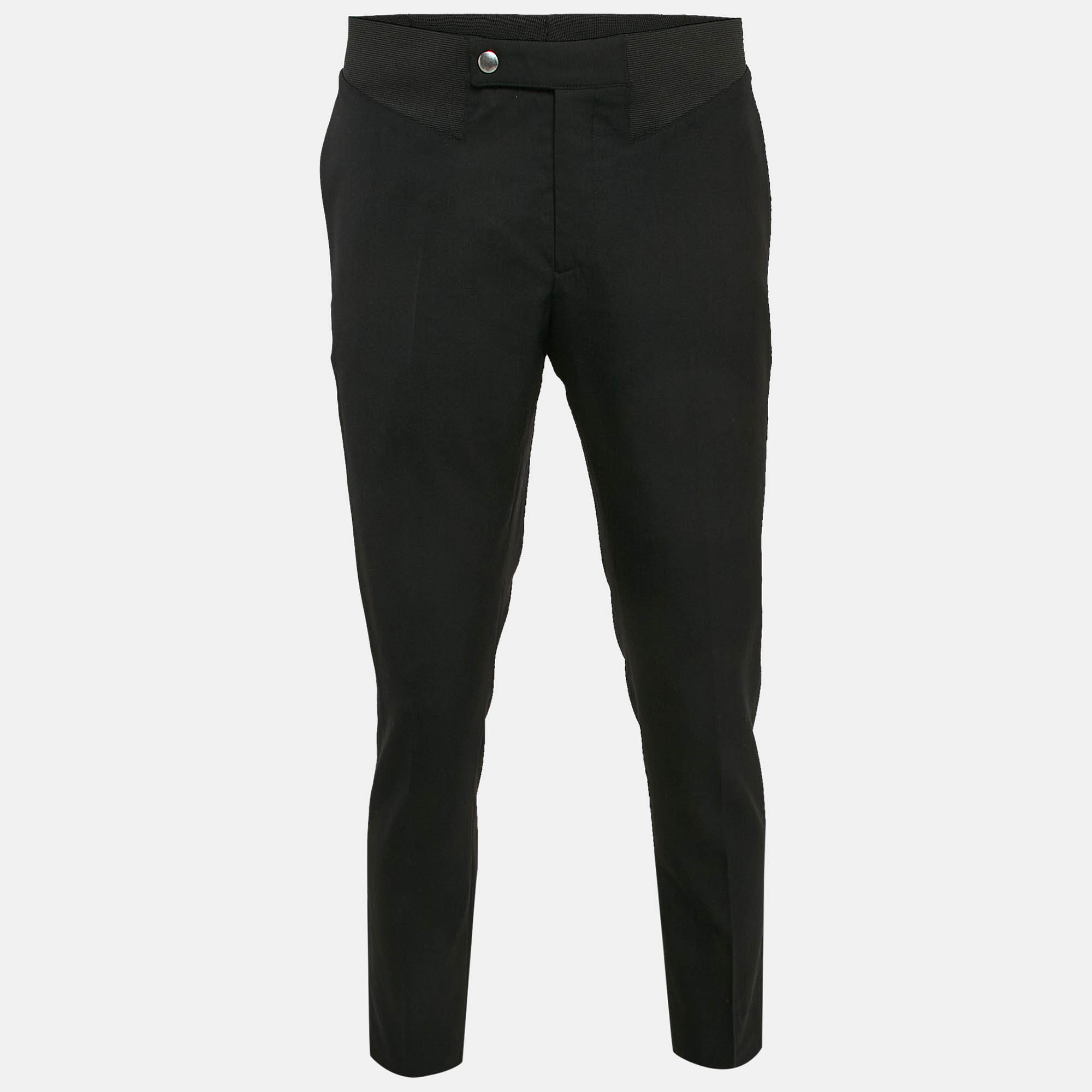 

Dior Homme Black Wool Formal Trousers M