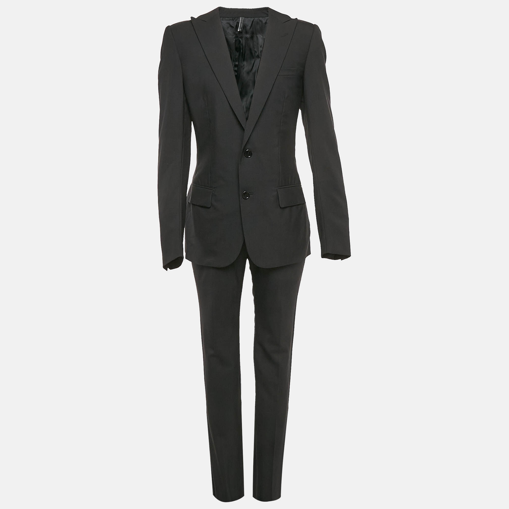 

Dior Homme Black Virgin Wool Pants Suit XS