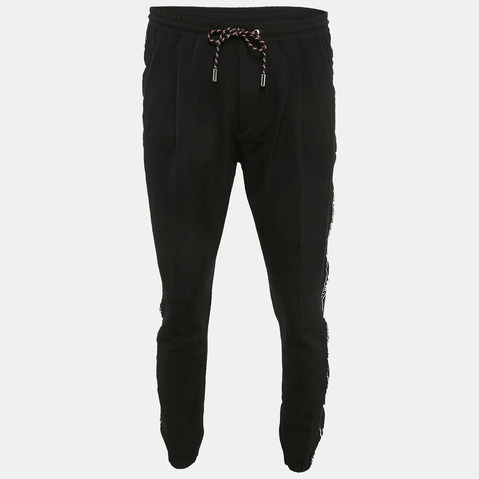 

Dior Homme Black Wool Tape Trimmed Pants L