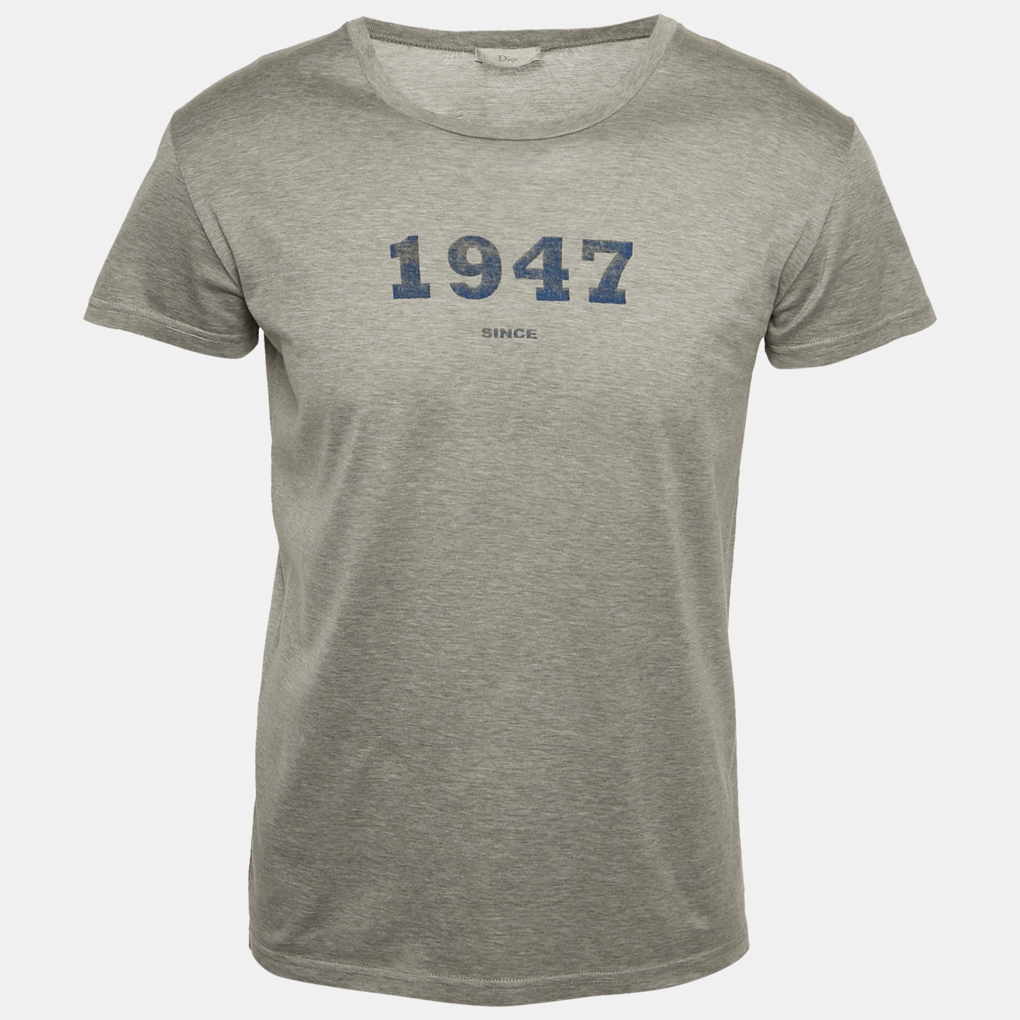 

Dior Homme Grey 1947 Print Jersey Crewneck T-Shirt XS