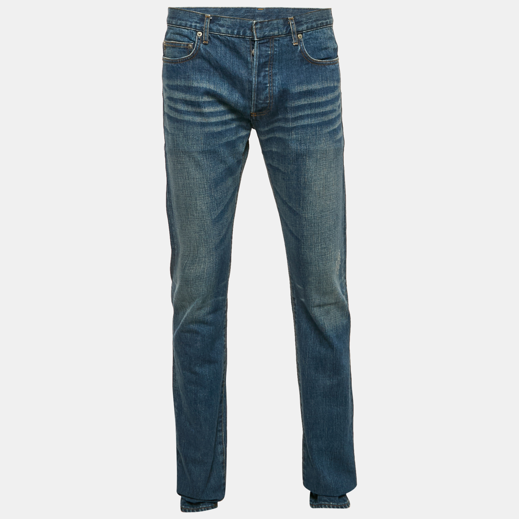 

Dior Homme Denim Washed Denim Regular Fit Jeans M Waist 33", Blue