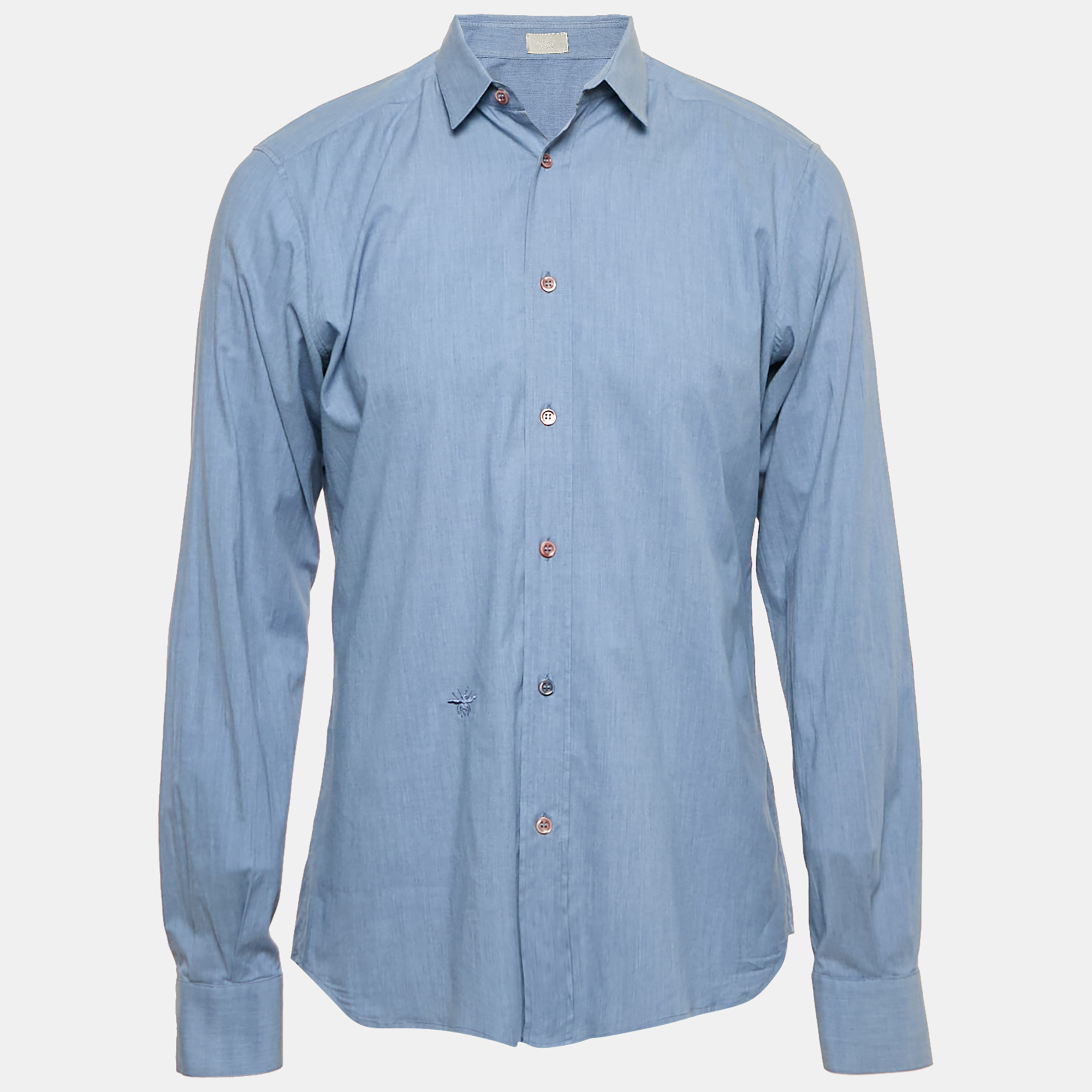 

Dior Homme Blue Cotton Slim Fit Shirt L
