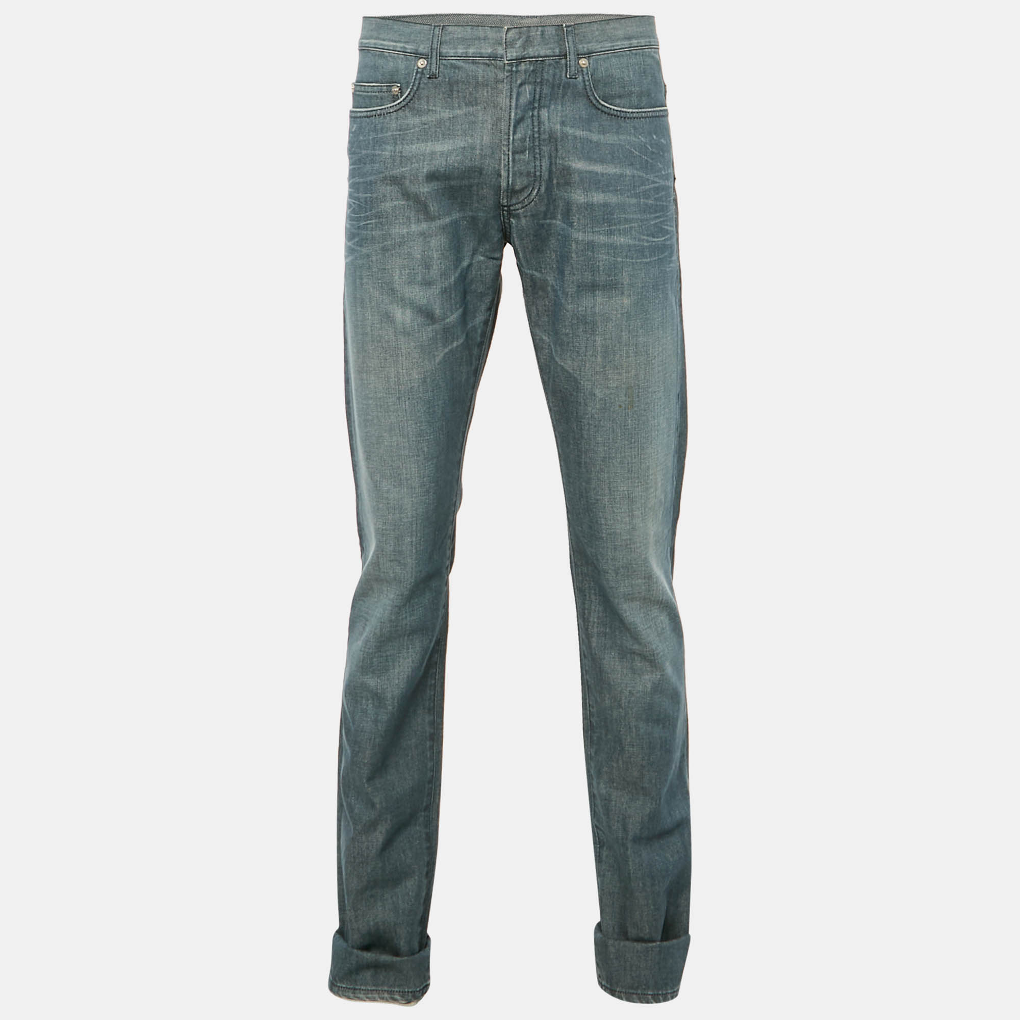

Dior Homme Navy Blue Denim Straight Fit Jeans L Waist 33"
