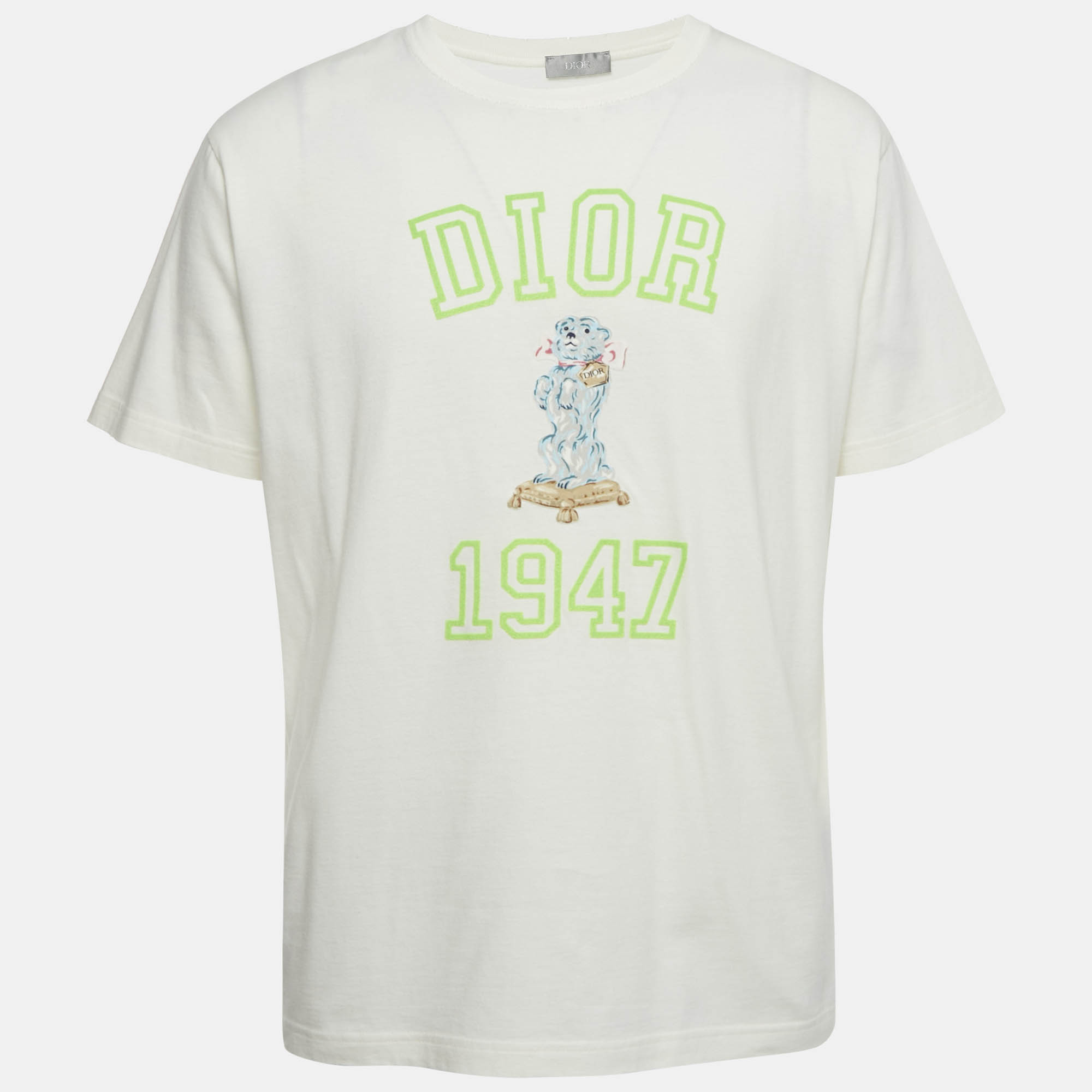 

Dior Homme White Bobby 1947 Applique Cotton T-Shirt L