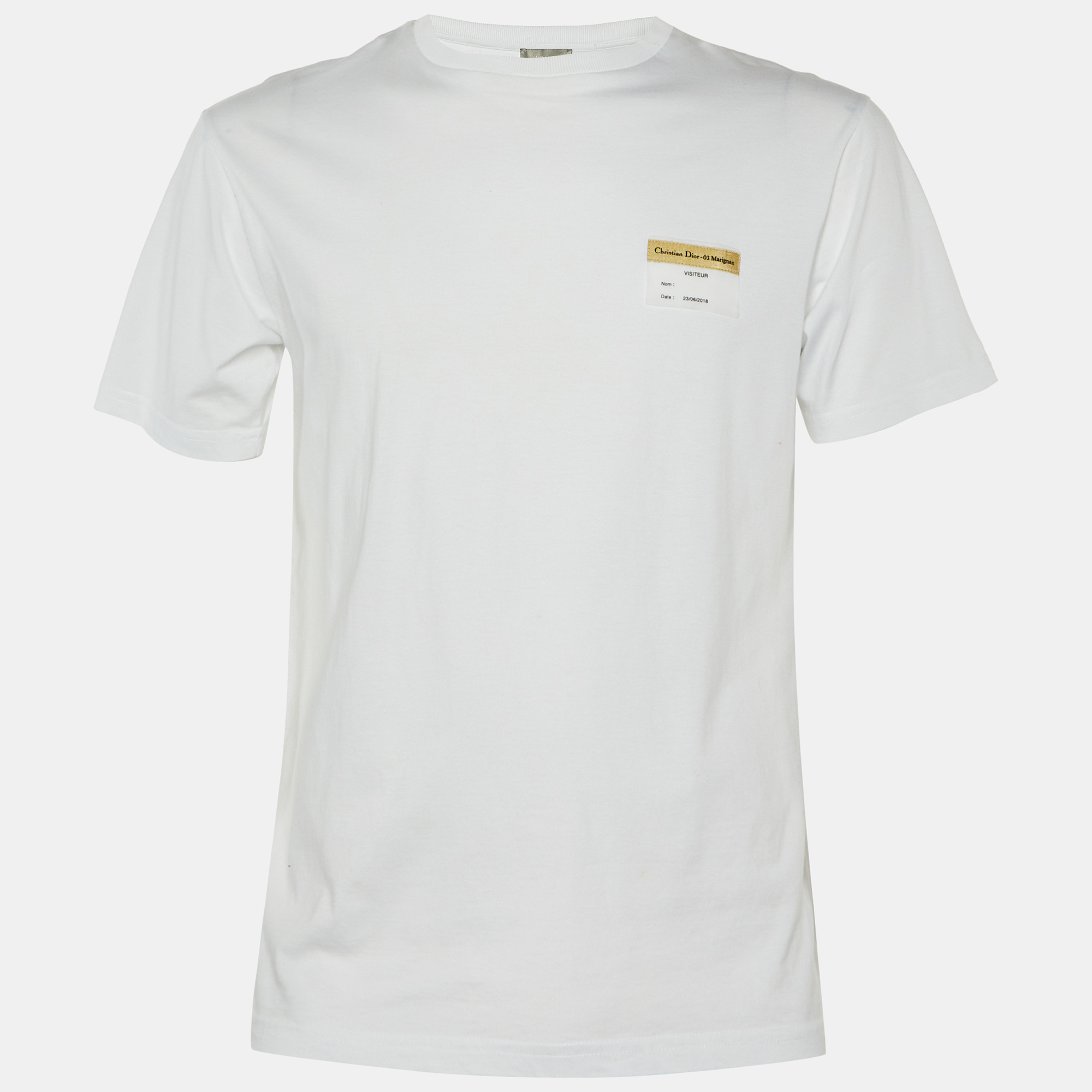 Dior Homme White 03 Marignan Cotton Crew Neck T-Shirt XS