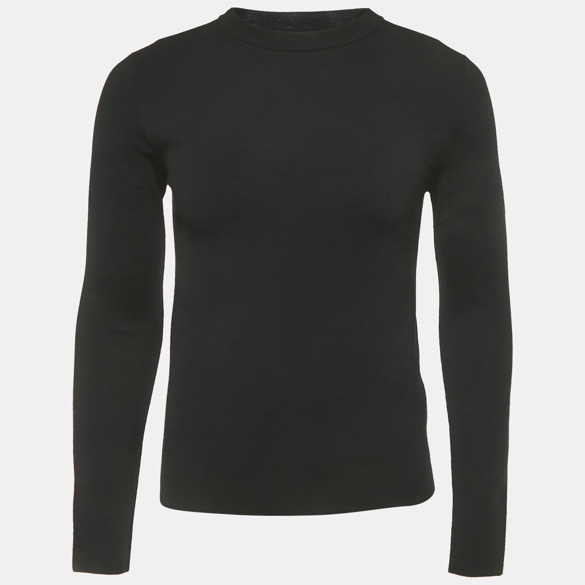 Pre-owned Dior Black Stretch Knit Crewneck Sweatshirt Xs
