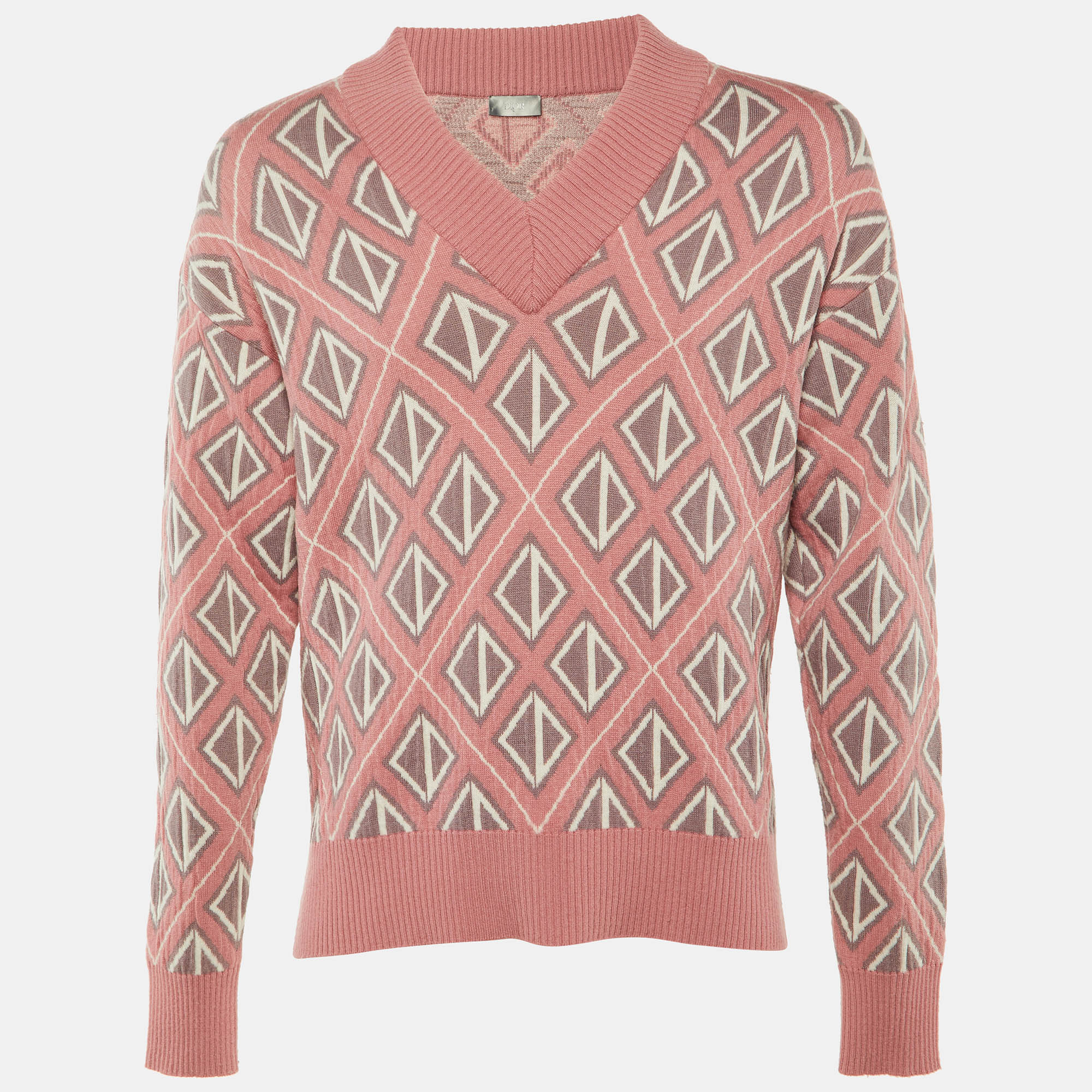 

Dior Homme X Cactus Jack Pink CD Diamond Wool & Cashmere Sweater S