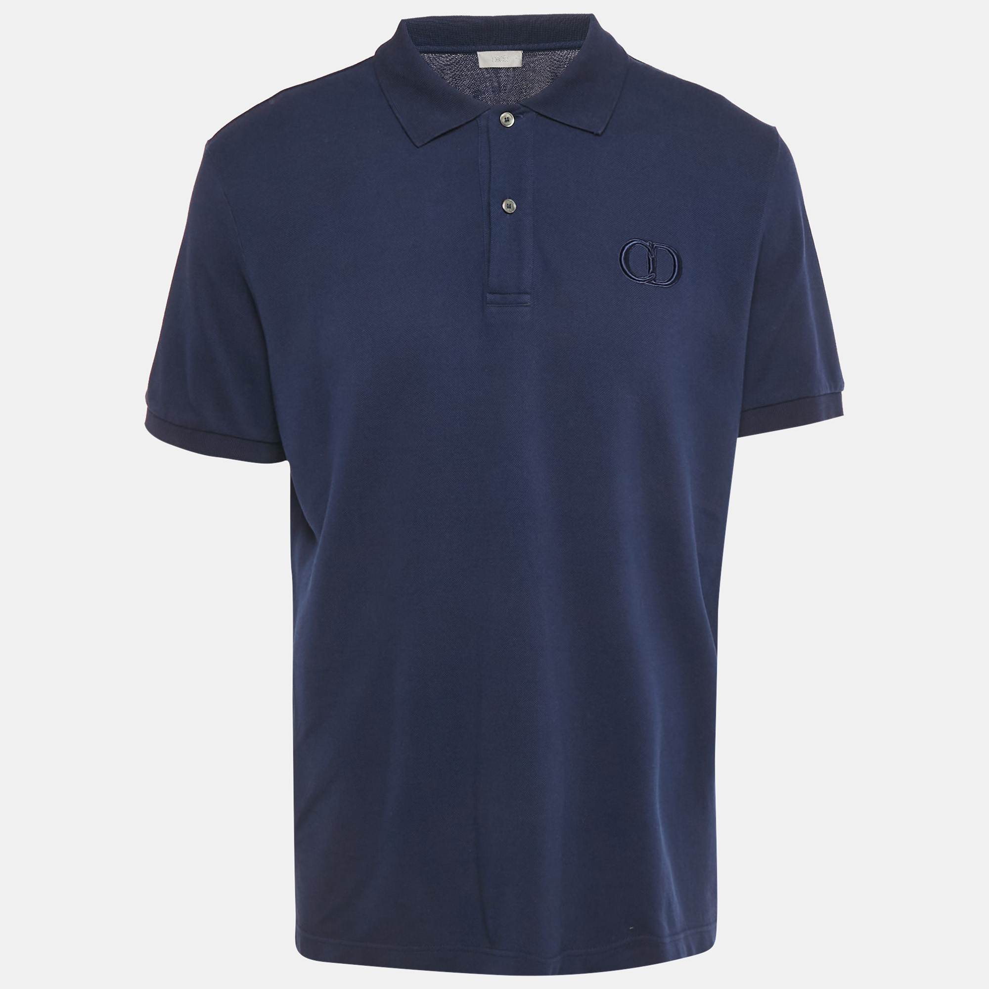 

Dior Homme Blue CD Embroidered Pique Polo T-Shirt XXL