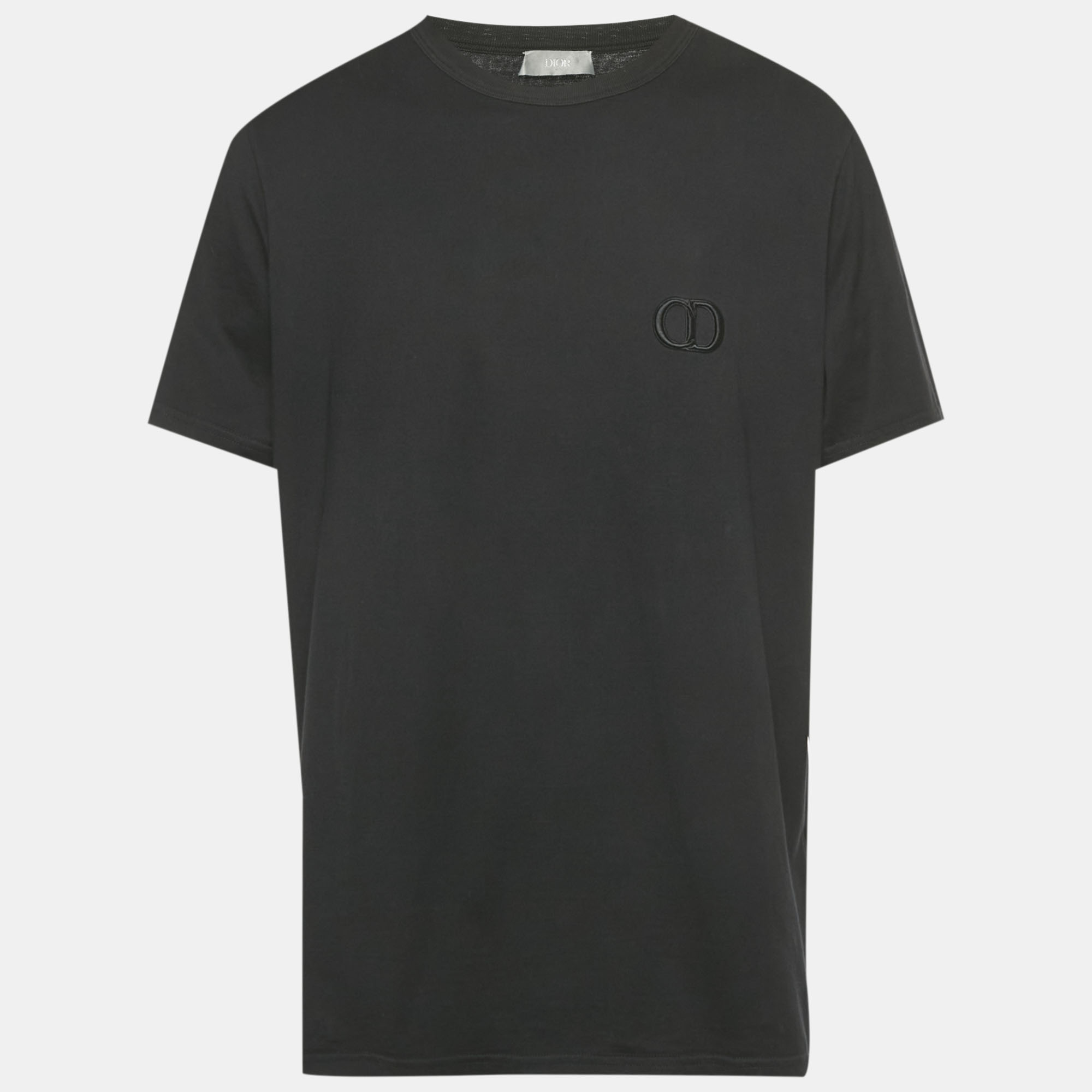 Click to view more detailed imagery on our partner's website Pre-owned Dior Black Cd Icon Embroidered Cotton T-shirt Xxl