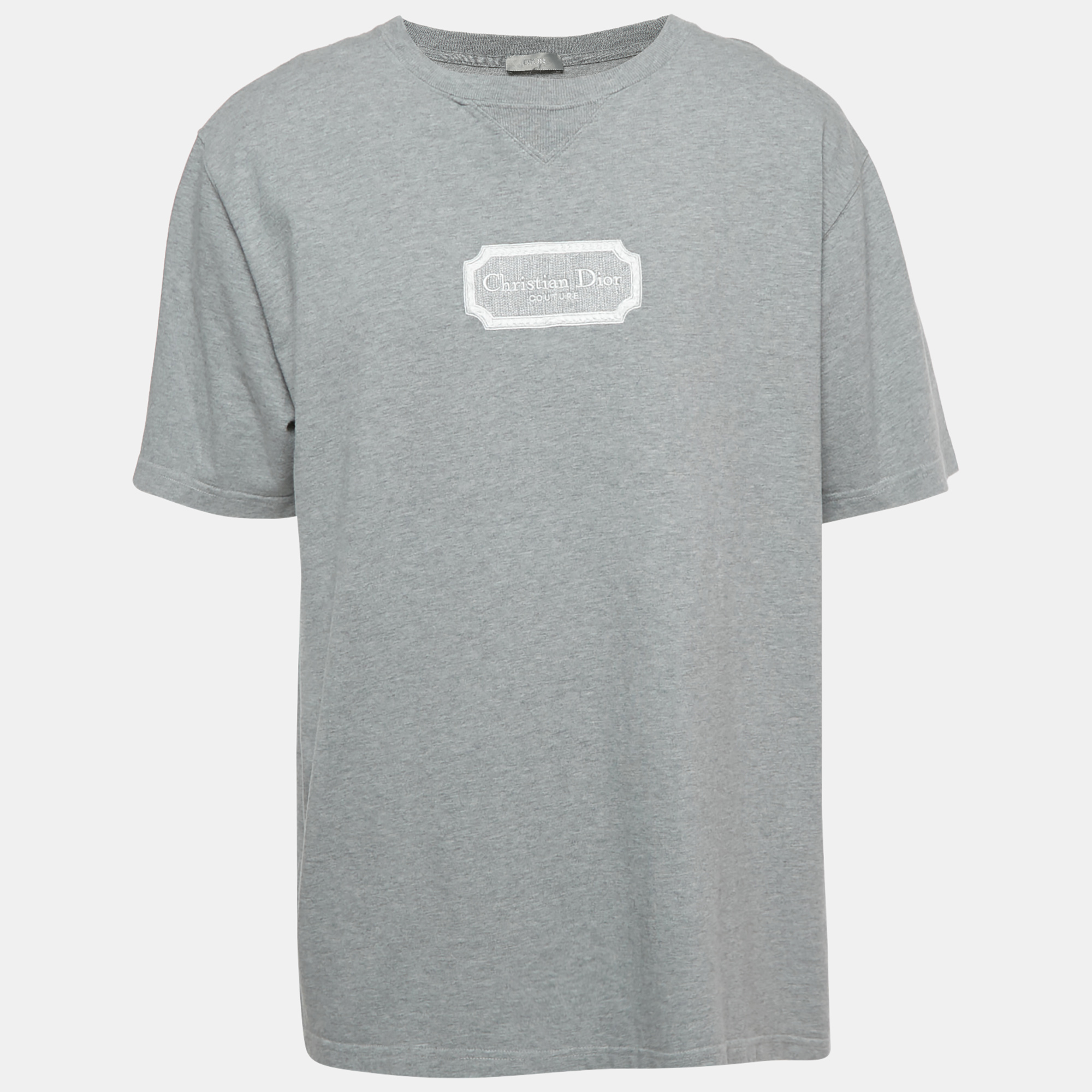 

Dior Homme Grey Embroidered Cotton Jersey T-Shirt XXL, Green