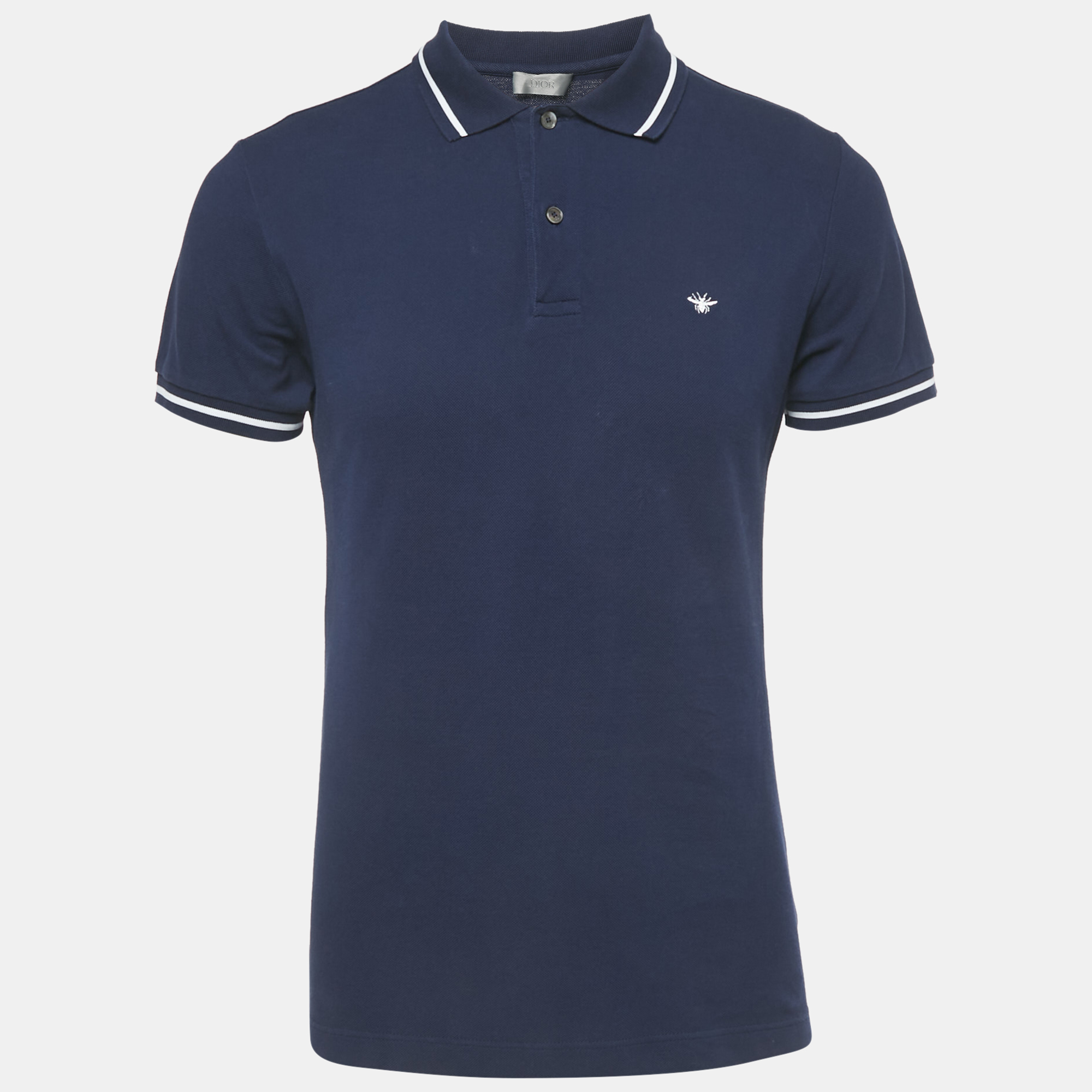 

Dior Homme Blue Bee Embroidered Pique Polo T-Shirt M