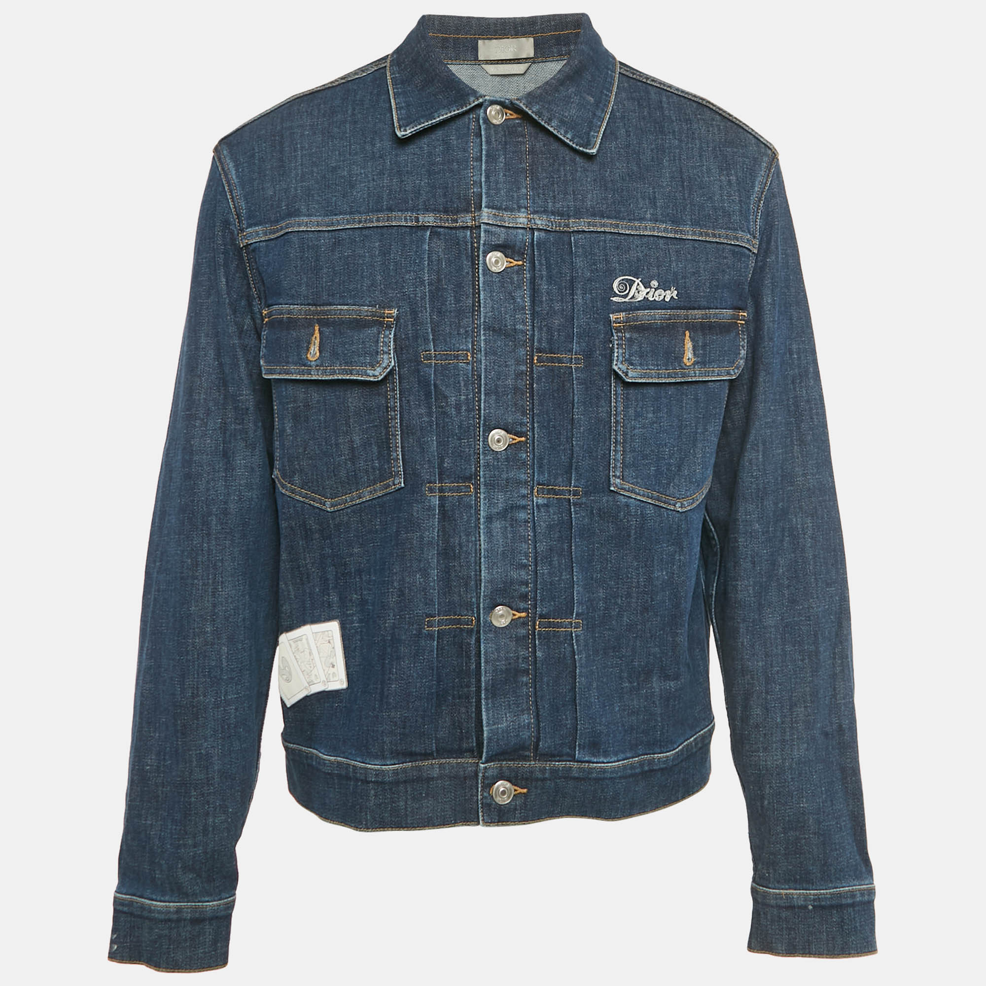 

Dior Homme x Kenny Scharf Blue Playing Cards Denim Jacket L