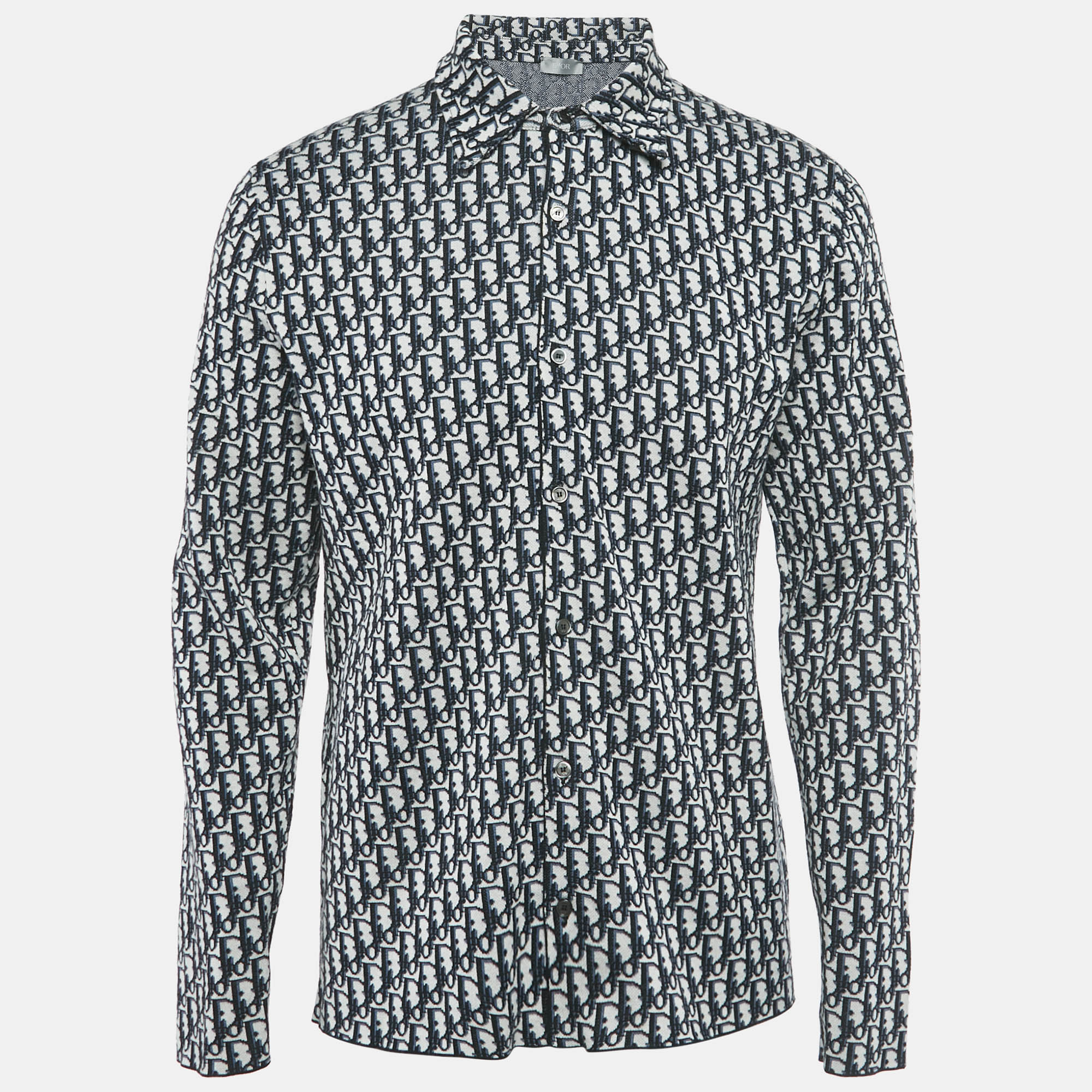 

Dior Homme Blue Oblique Button Down Shirt M