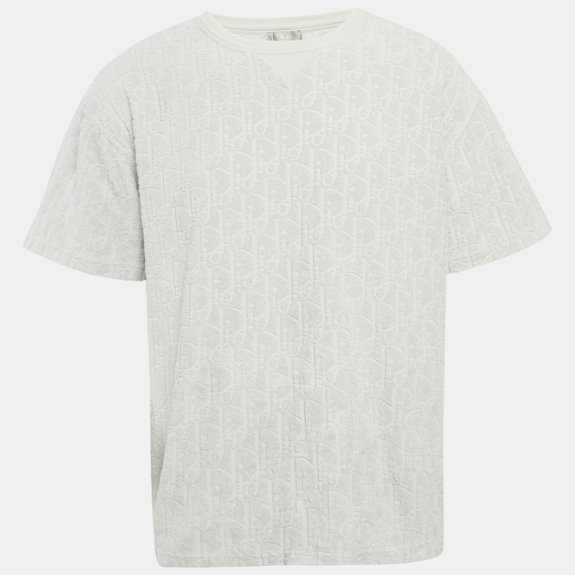 

Dior Homme Grey Oblique Terry Cotton T-Shirt XXL