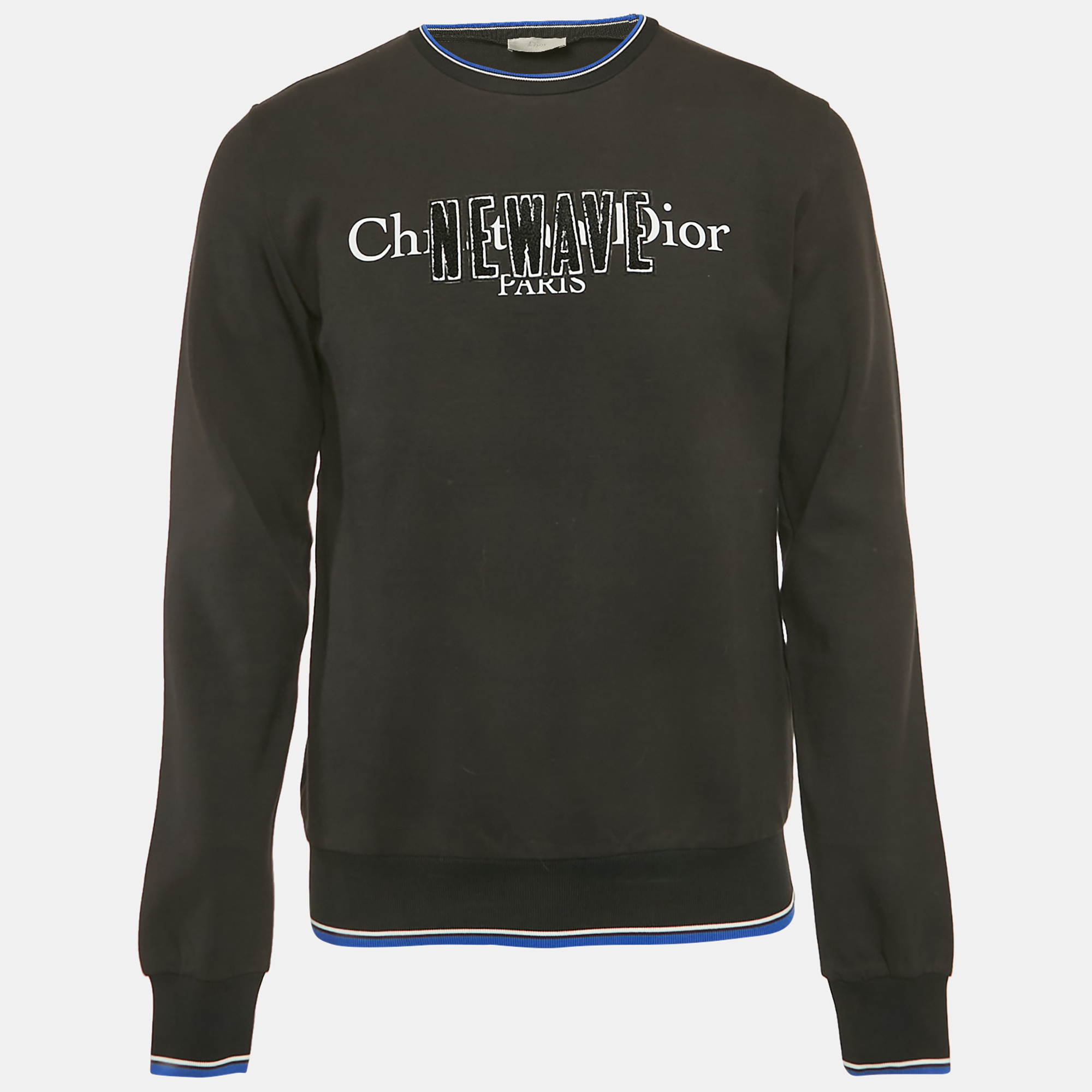 

Dior Homme Black Cotton Knit Newave Applique Sweatshirt M