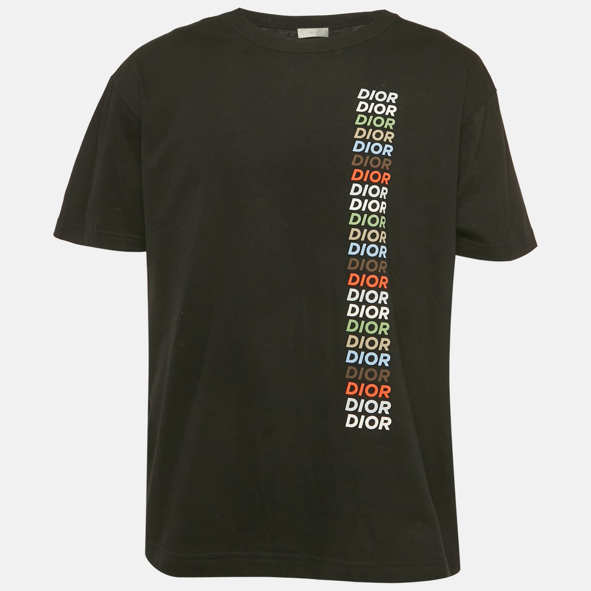 

Dior Homme Black Logo Print Jersey T-Shirt L
