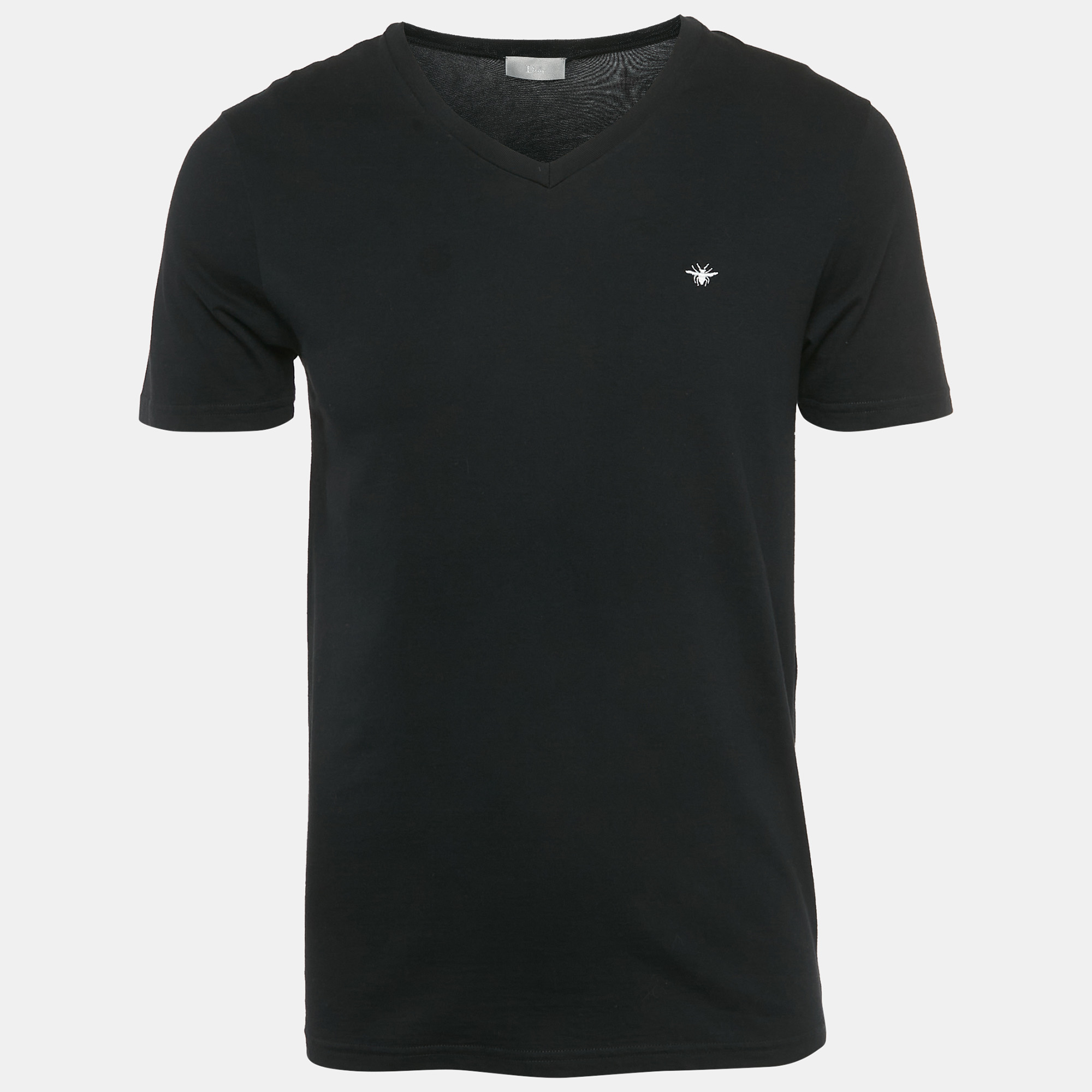 

Dior Homme Black Jersey V-Neck T-Shirt S