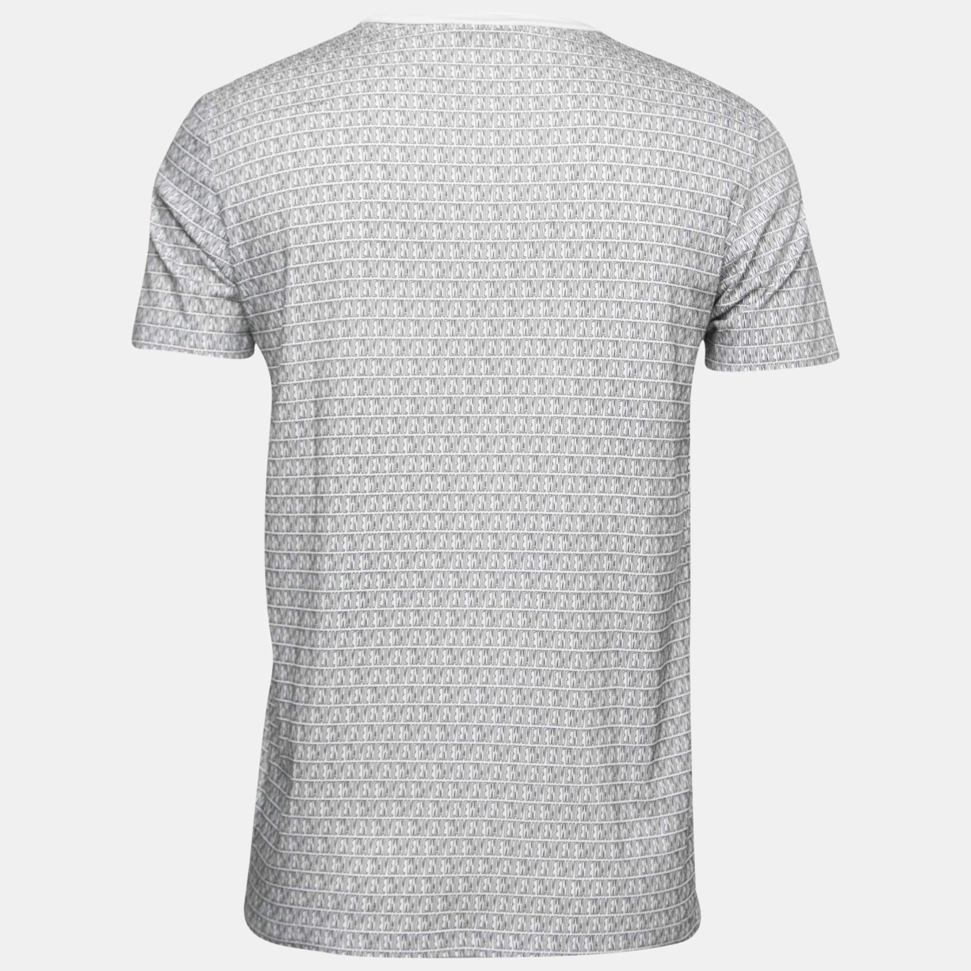 

Dior Homme White Newave Print Cotton Crew Neck T-Shirt