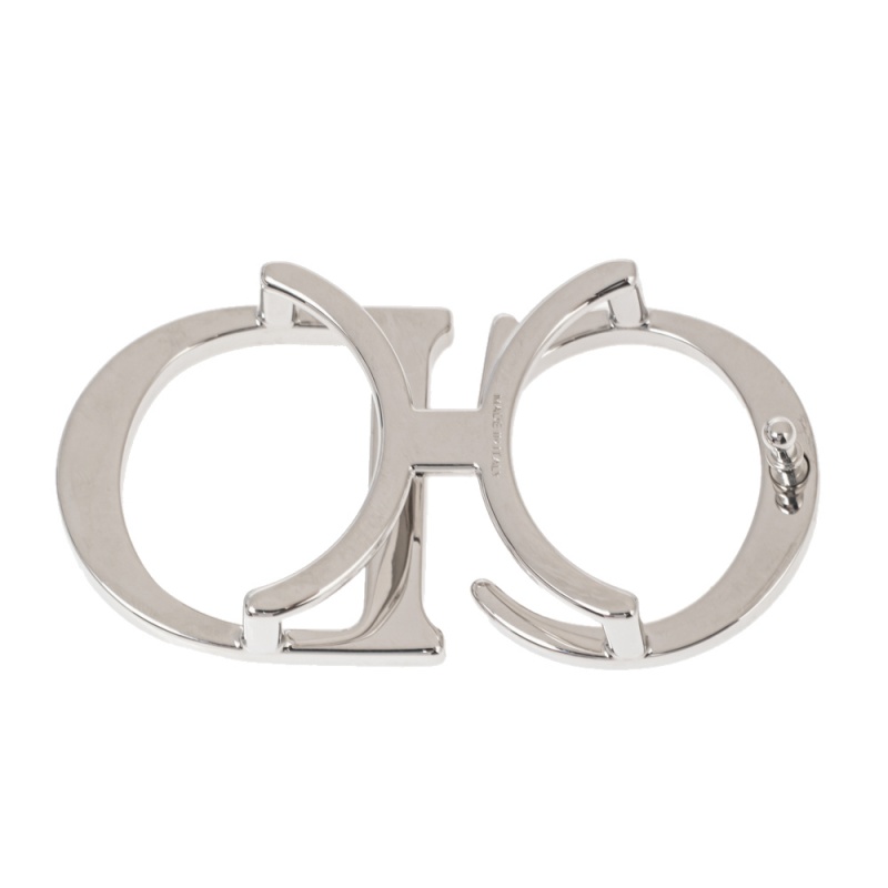 

Dior Silver Tone Metal CD Logo Belt Buckle