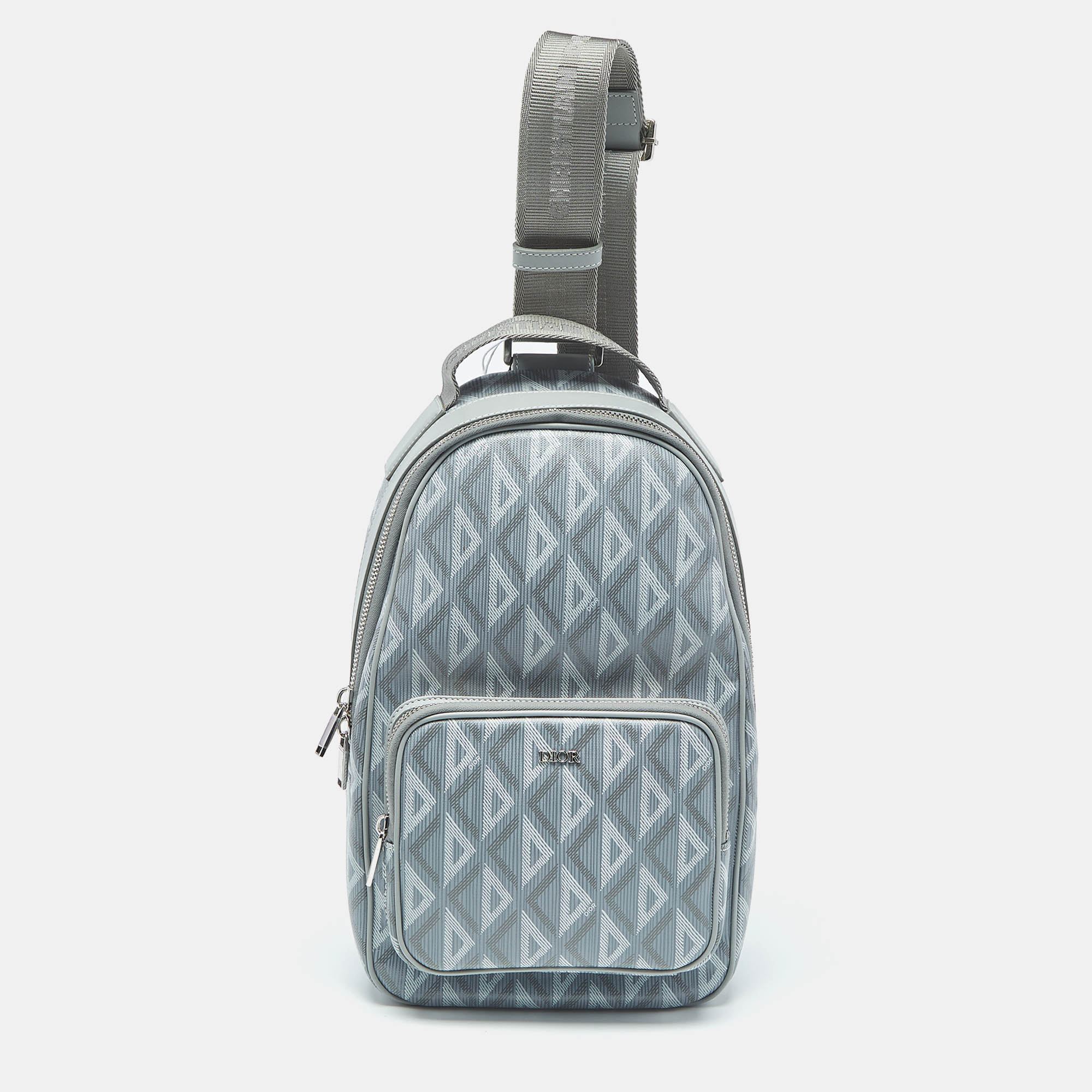 

Dior Grey CD Diamond Coated Canvas Mini Rider Sling Bag