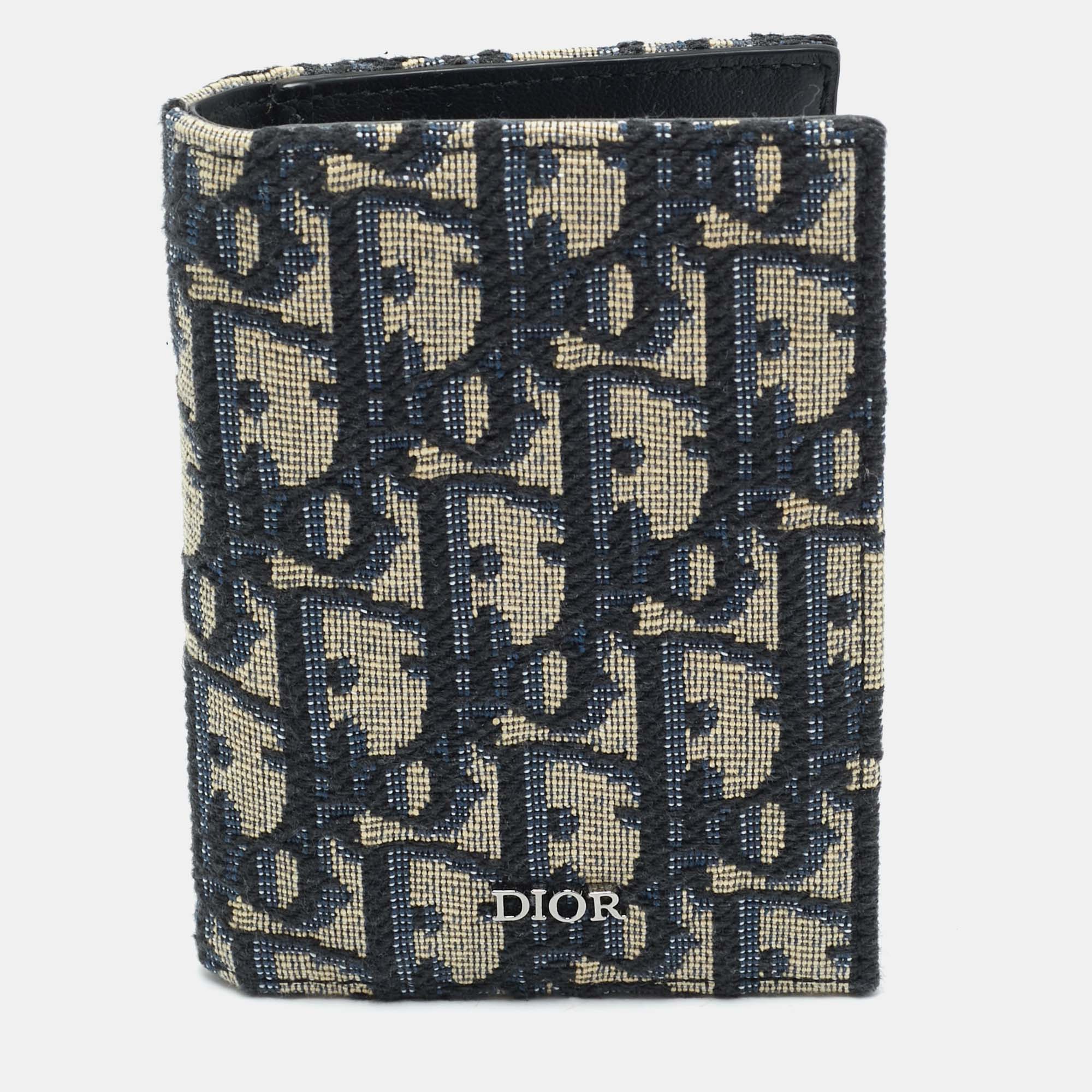 

Dior Beige/Black Oblique Canvas Vertical Bifold Card Holder