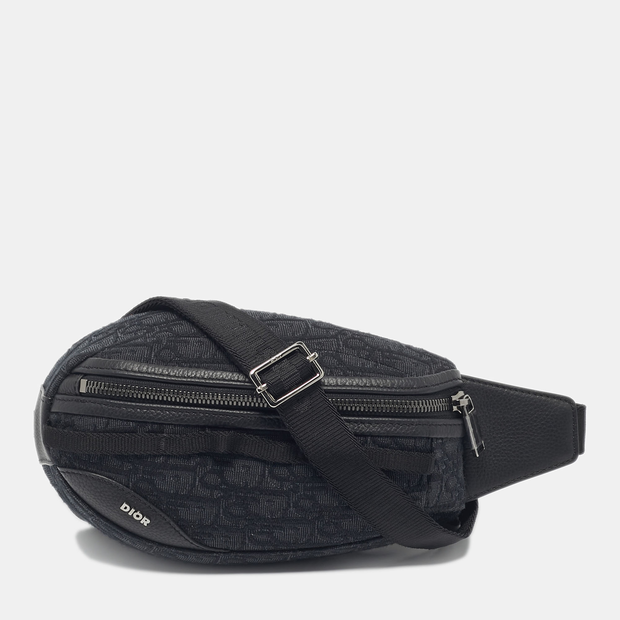 

Dior Black Oblique Canvas and Leather Scarab Body Bag
