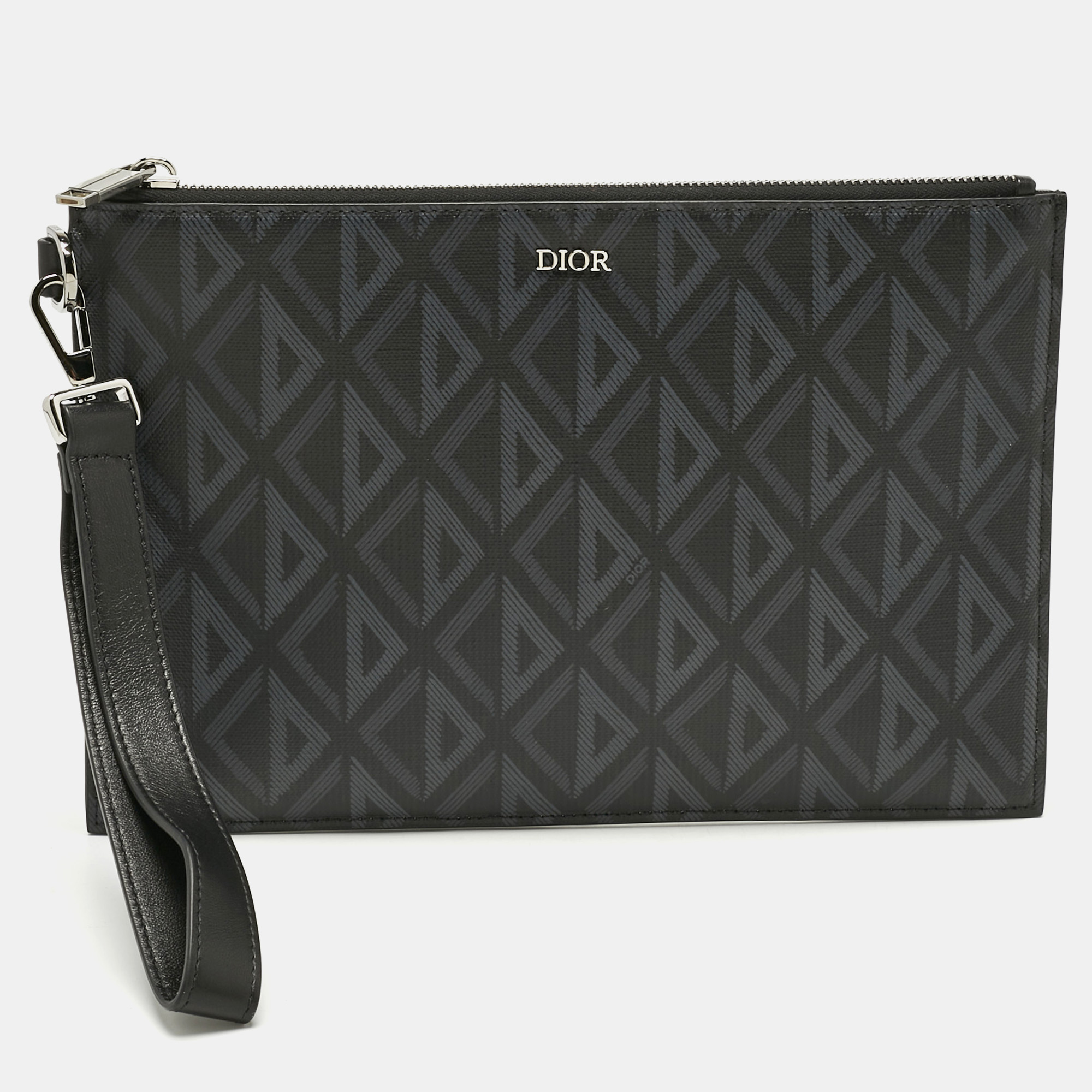 

Dior Black CD Diamond Coated Canvas A5 Pouch