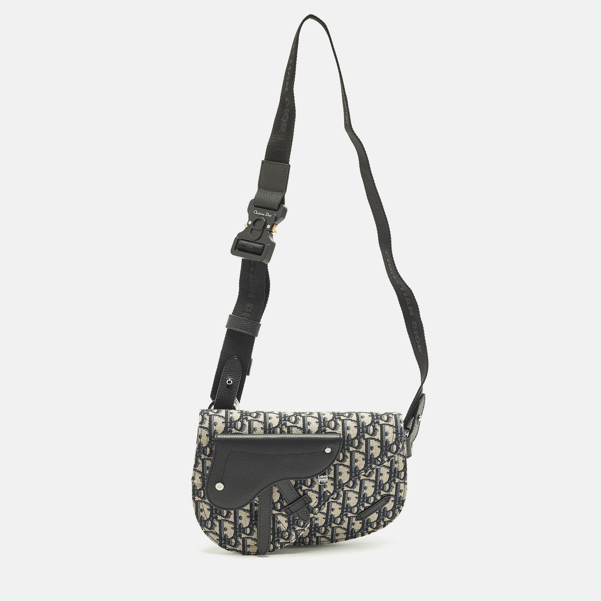 

Dior Saddle Beige/Black Oblique Canvas and Leather Messenger Bag