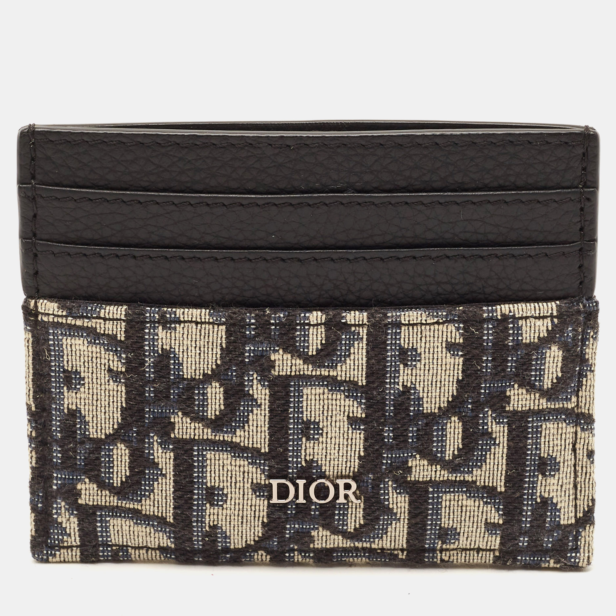 

Dior Beige/Black Oblique Canvas and Leather Card Holder