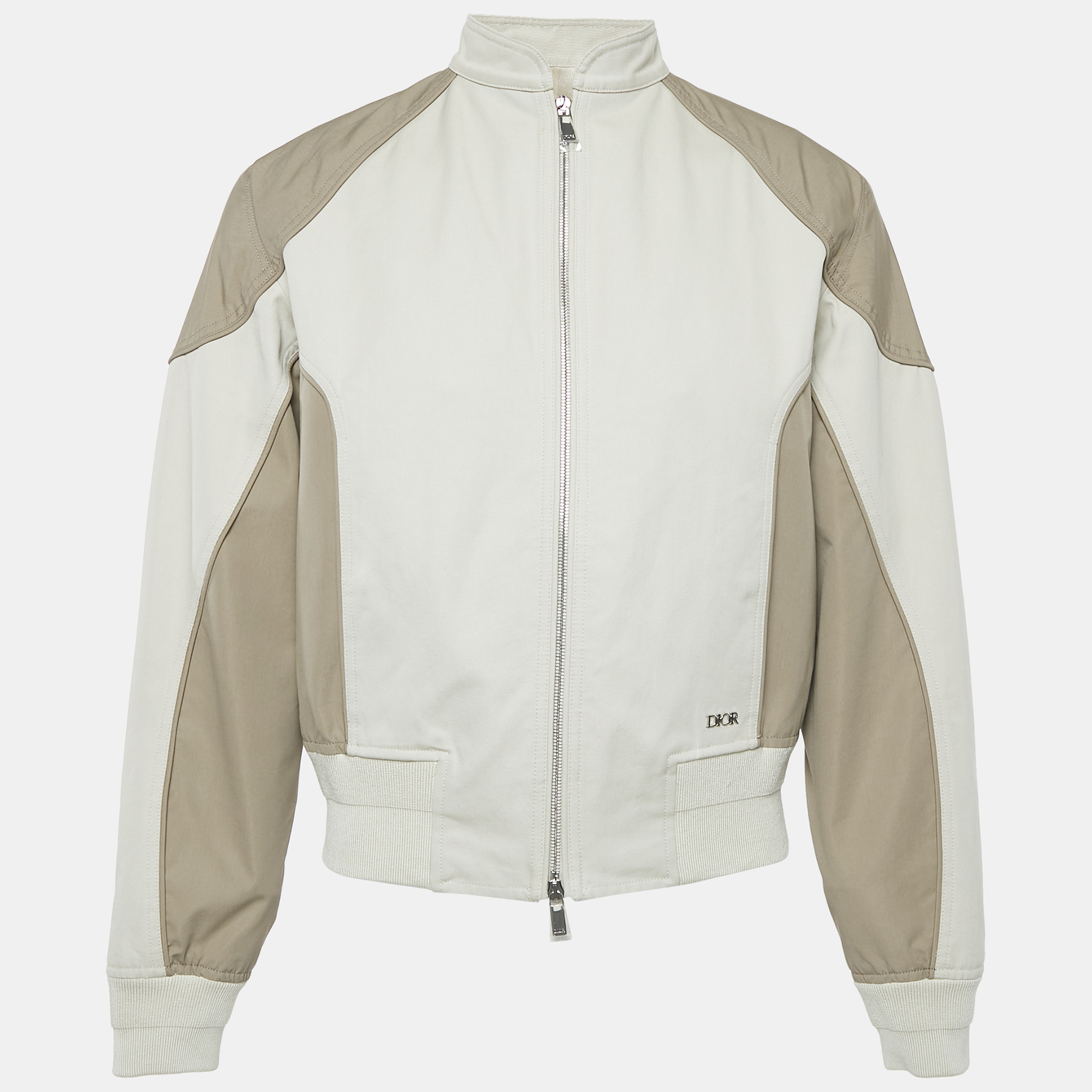Pre-owned Dior Homme Light Beige Cotton Zip-up Jacket S